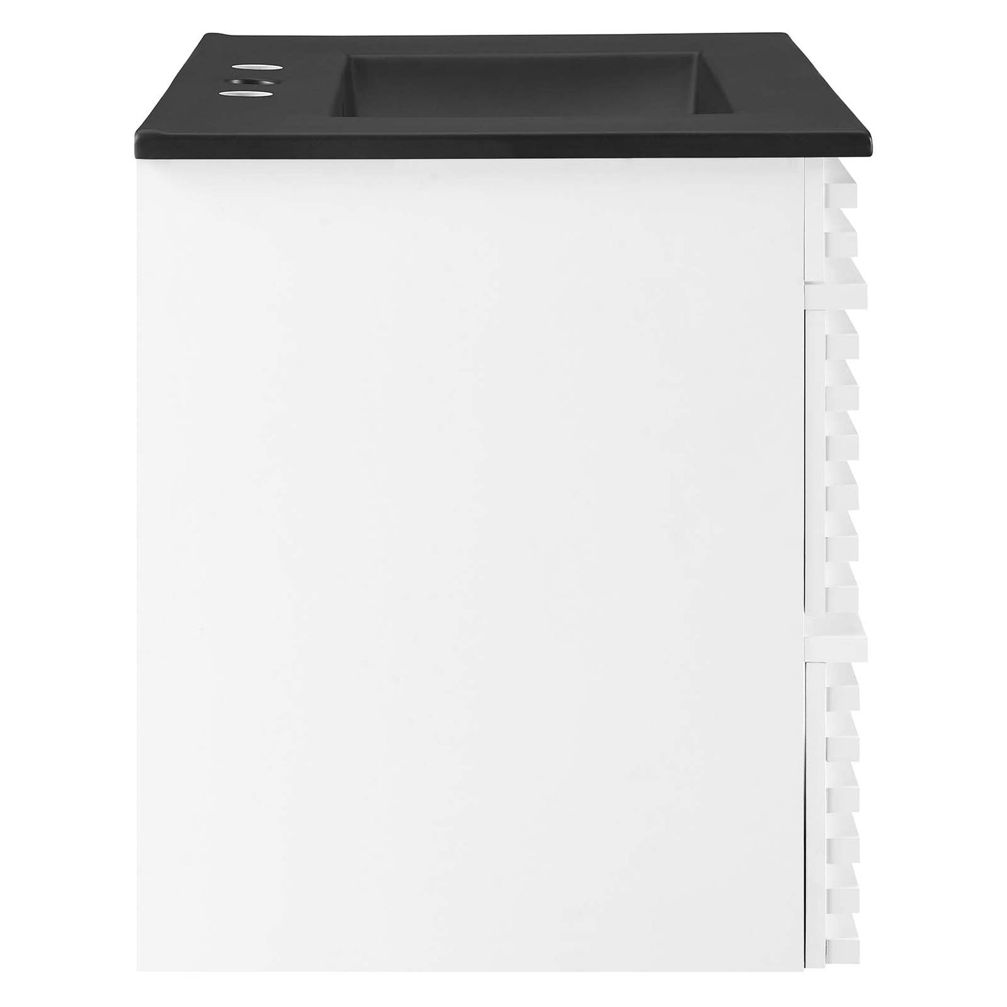 Render 30" Wall-Mount Bathroom Vanity White Black EEI-5417-WHI-BLK