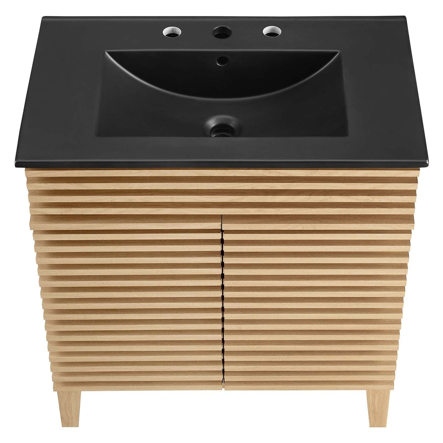 Render 30" Bathroom Vanity Oak Black EEI-5418-OAK-BLK