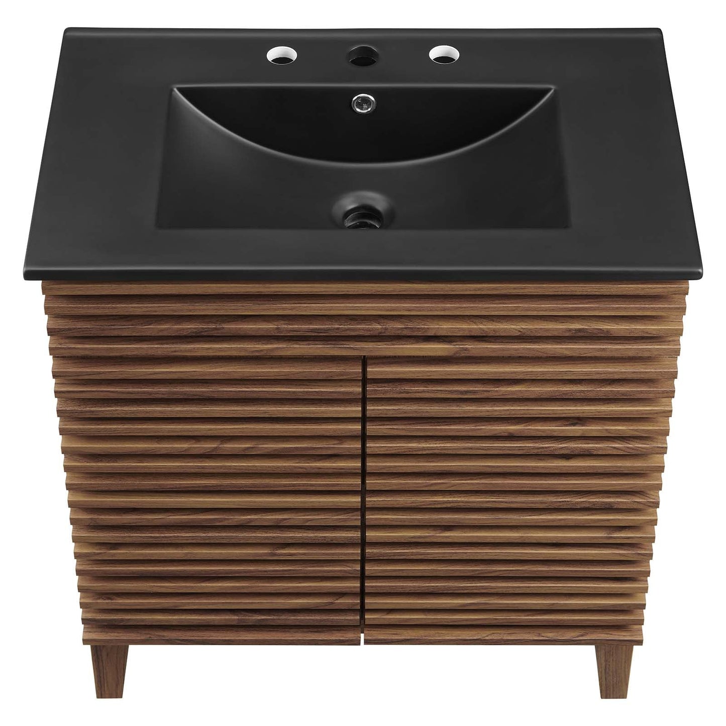 Render 30" Bathroom Vanity Walnut Black EEI-5418-WAL-BLK