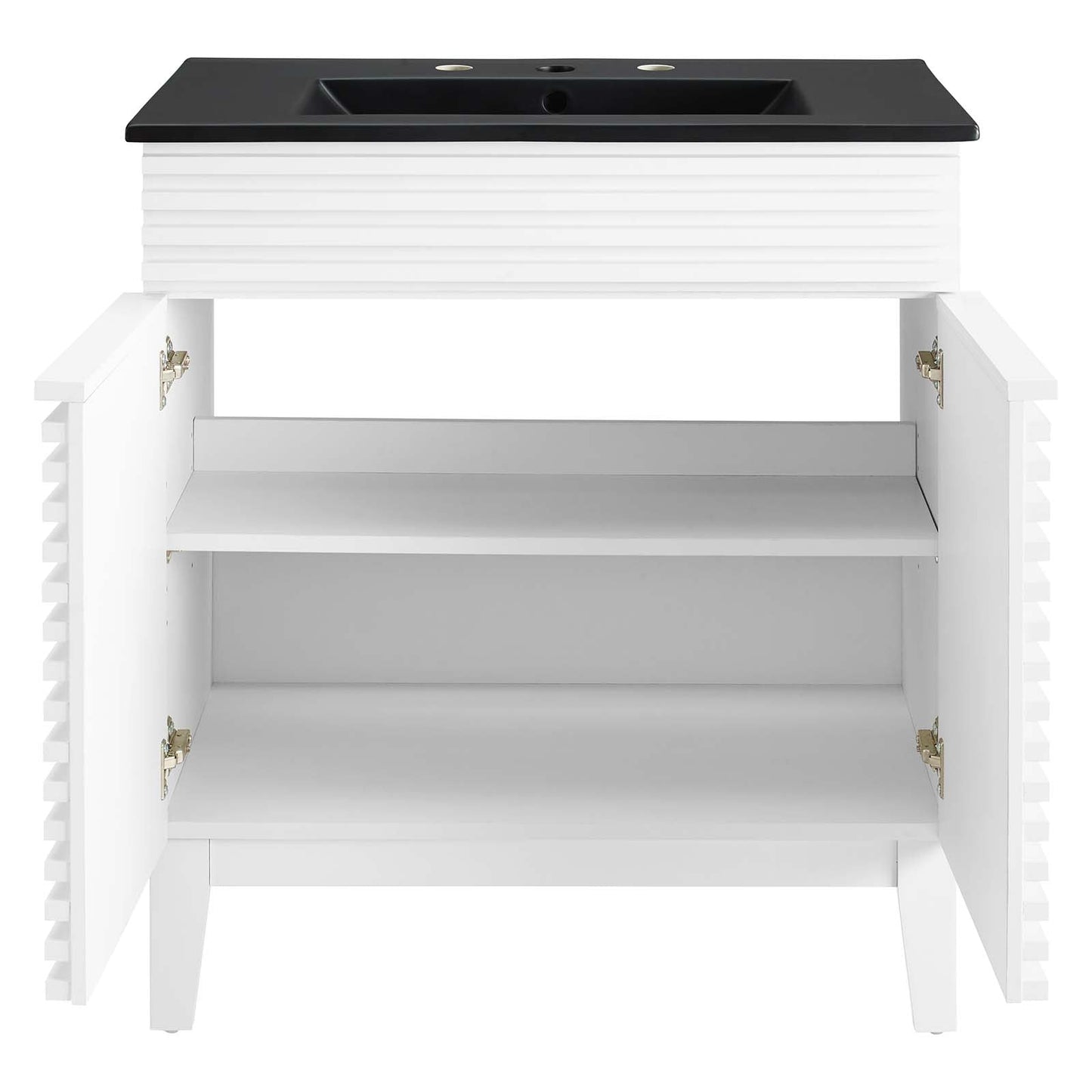 Render 30" Bathroom Vanity White Black EEI-5418-WHI-BLK