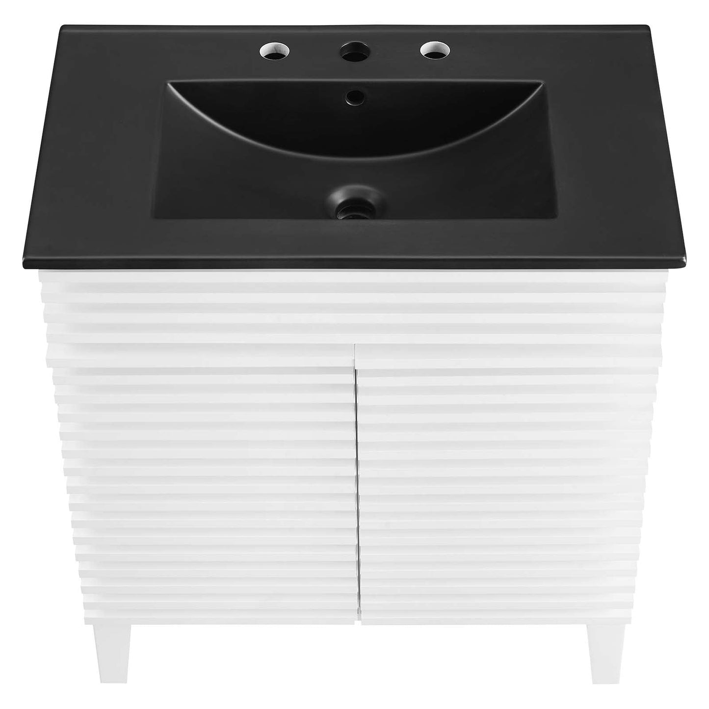 Render 30" Bathroom Vanity White Black EEI-5418-WHI-BLK