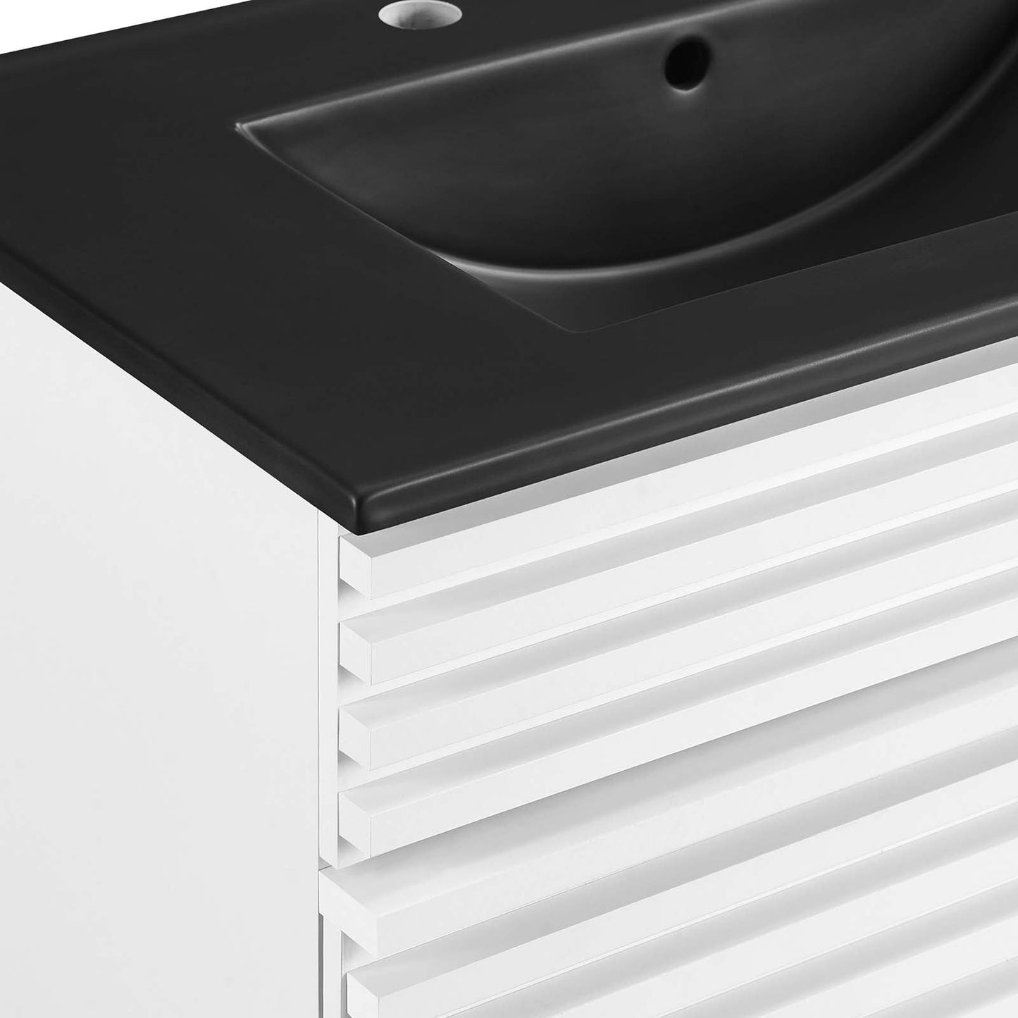 Render 30" Bathroom Vanity White Black EEI-5418-WHI-BLK