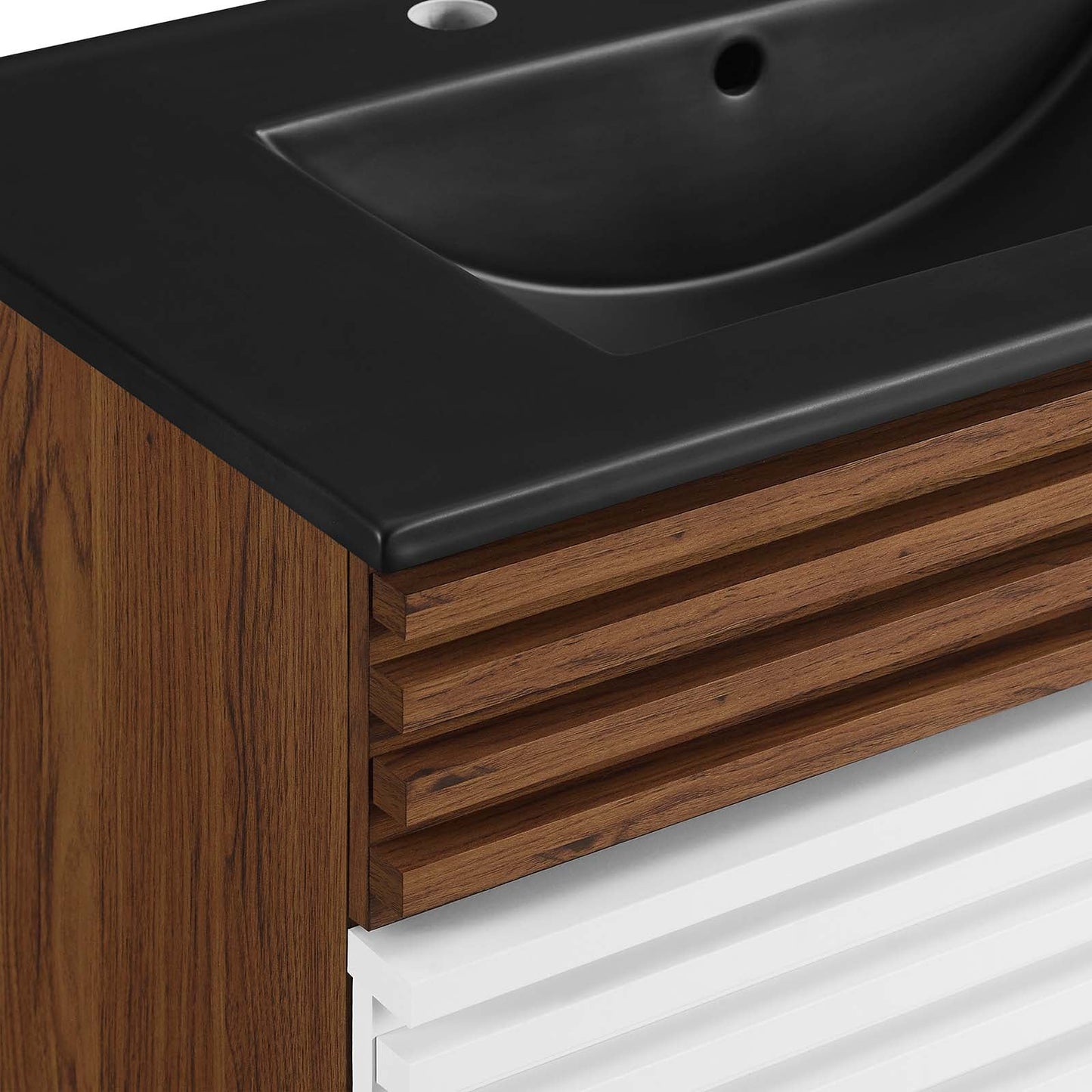 Render 30" Bathroom Vanity White Walnut Black EEI-5418-WHI-WAL-BLK