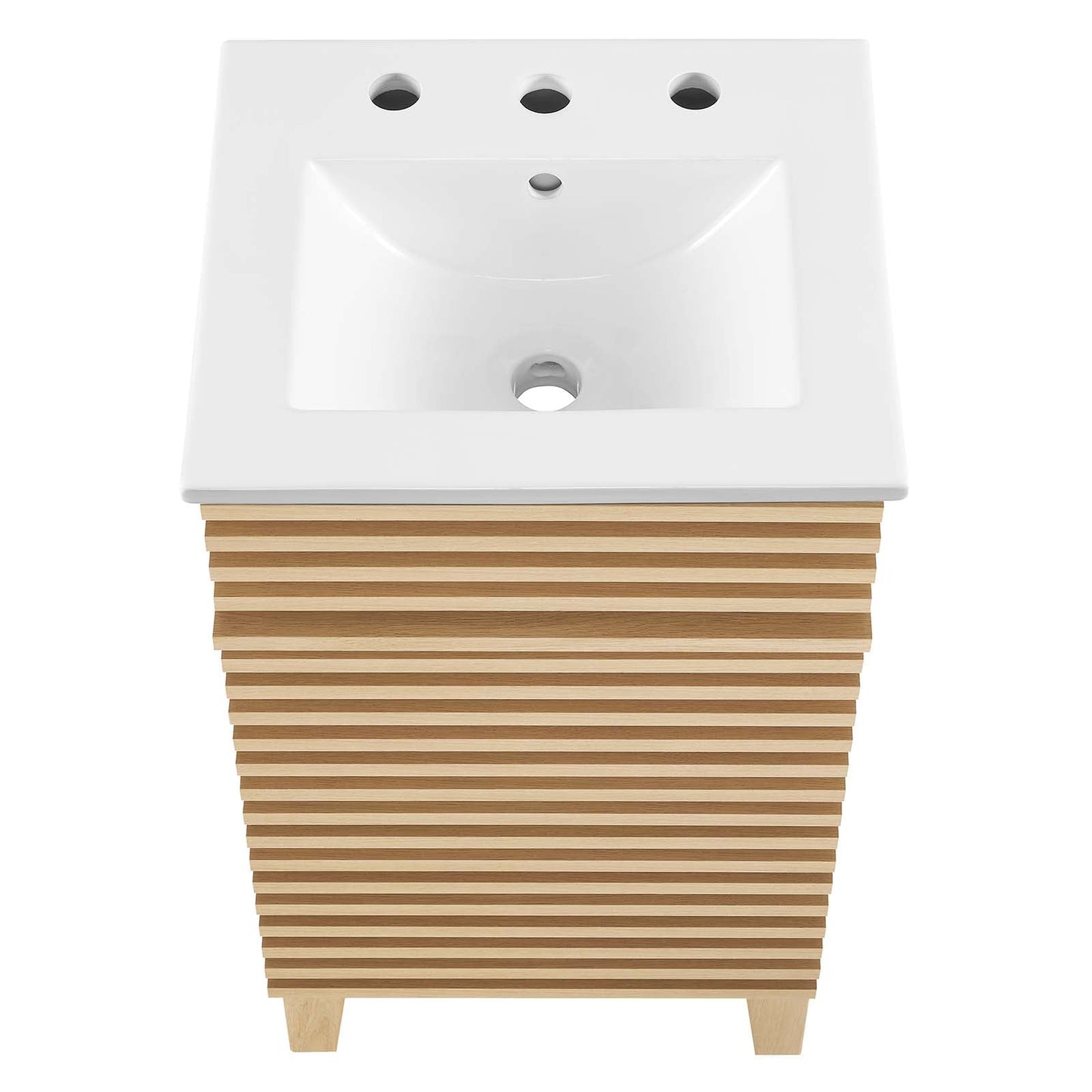 Render 18" Bathroom Vanity Cabinet Oak White EEI-5420-OAK-WHI