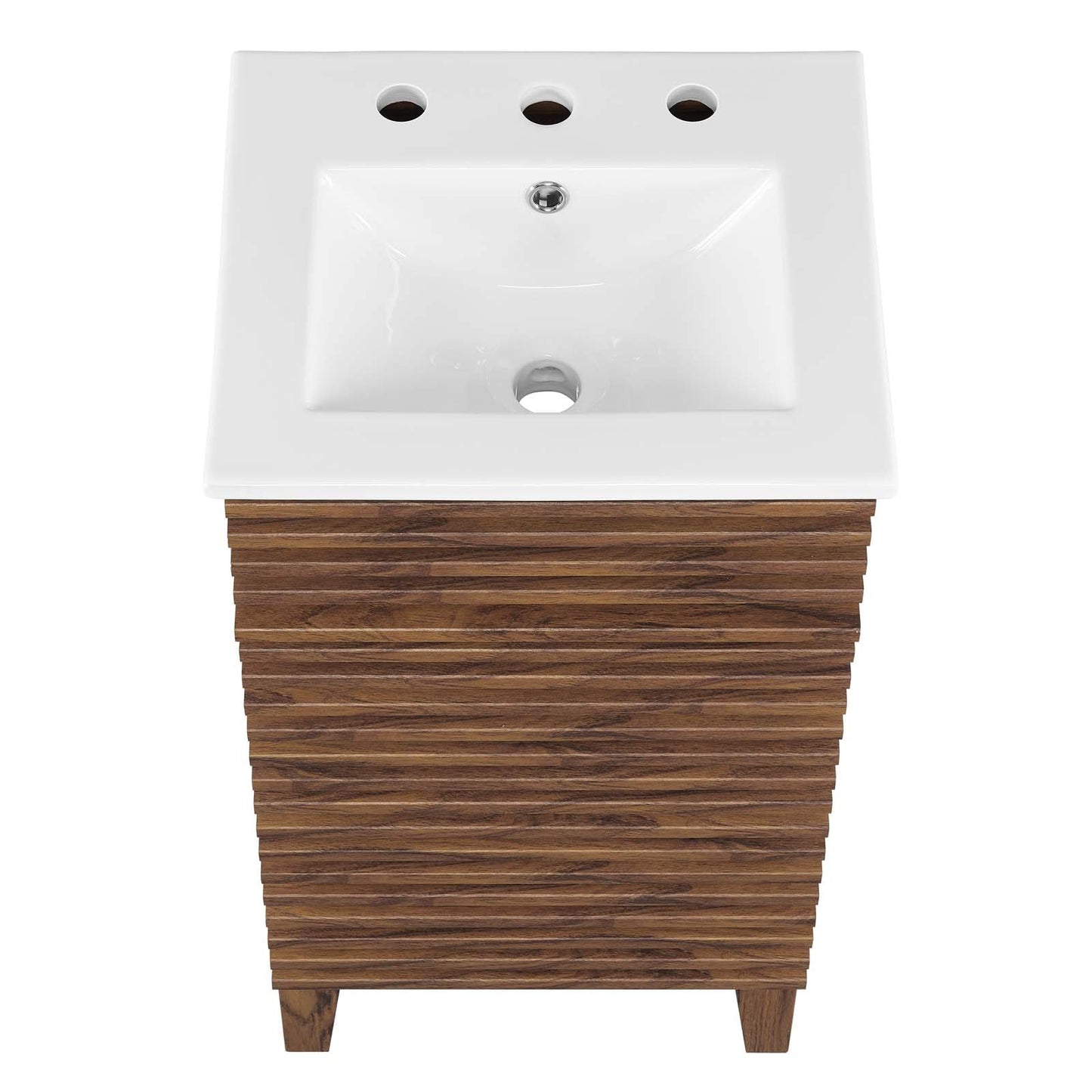 Render 18" Bathroom Vanity Cabinet Walnut White EEI-5420-WAL-WHI