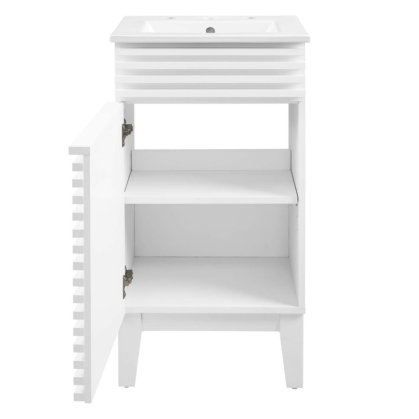 Render 18" Bathroom Vanity Cabinet White White EEI-5420-WHI-WHI