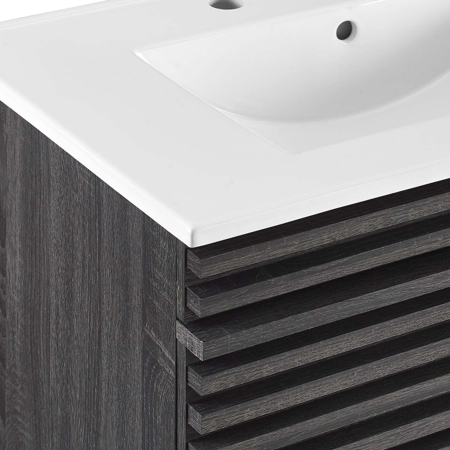 Render 30" Wall-Mount Bathroom Vanity Charcoal White EEI-5421-CHA-WHI