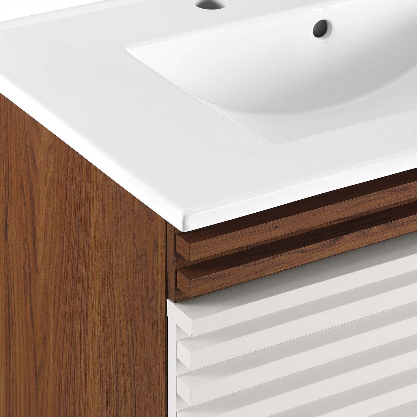 Render 30" Wall-Mount Bathroom Vanity White Walnut White EEI-5421-WHI-WAL-WHI