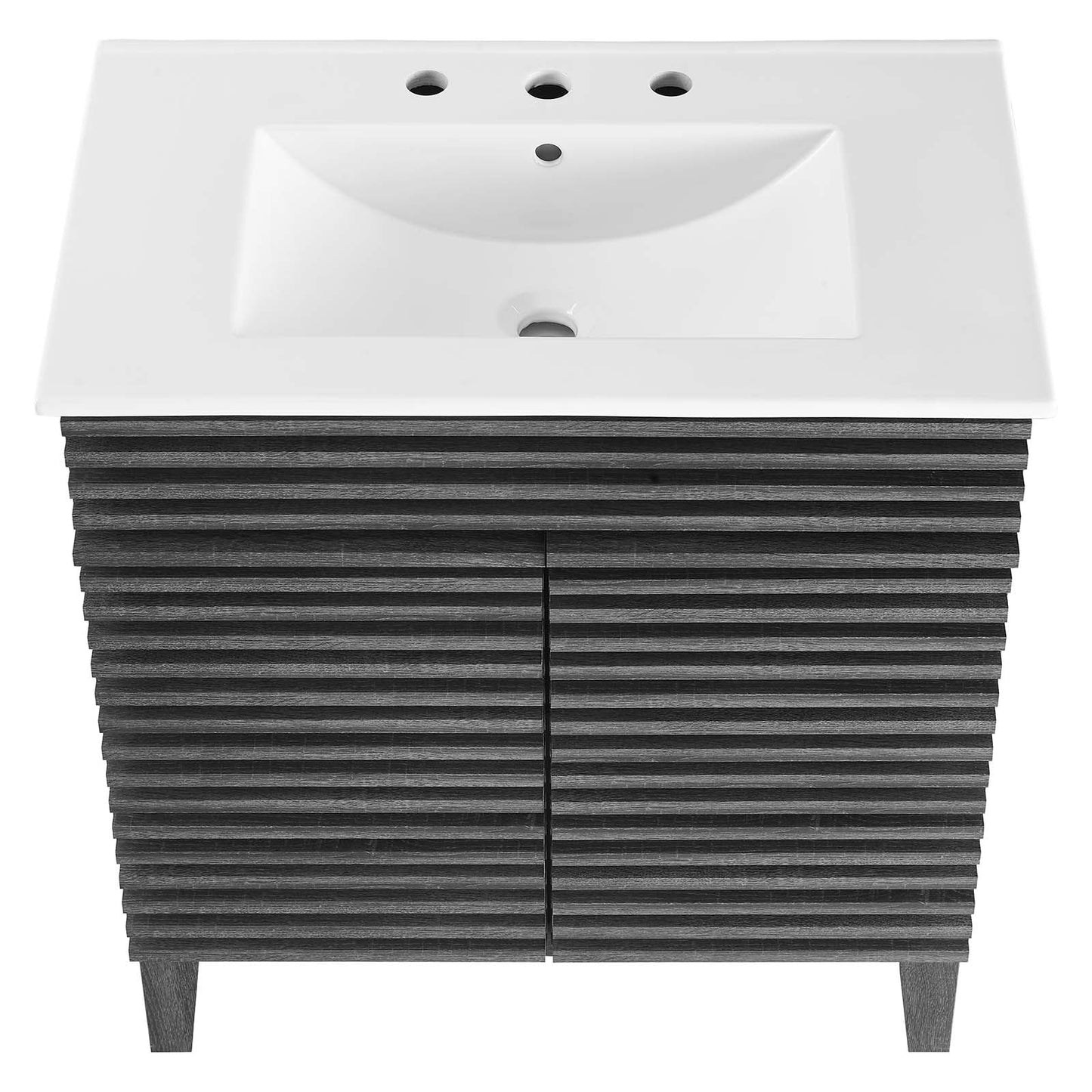 Render 30" Bathroom Vanity Cabinet Charcaol White EEI-5422-CHA-WHI