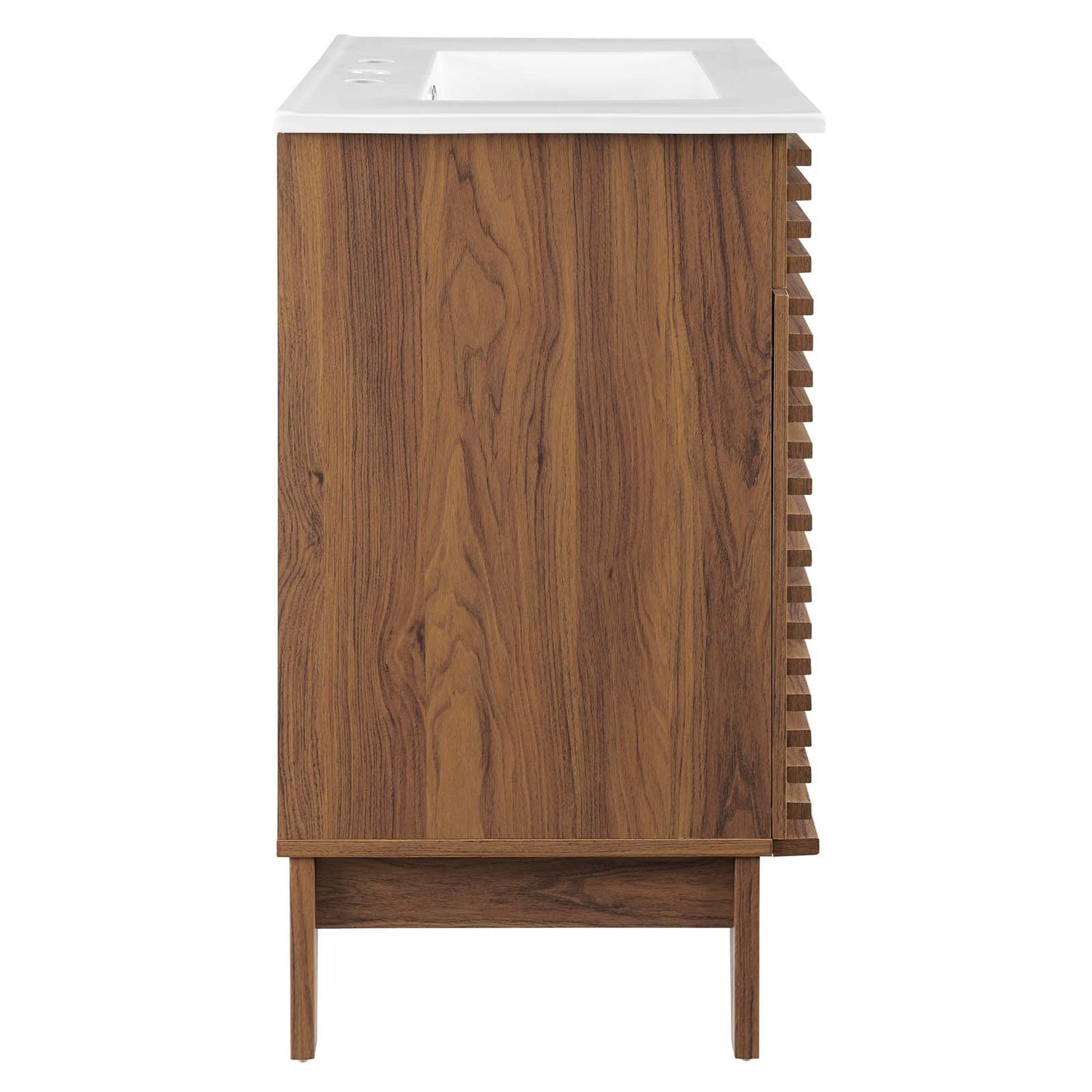 Render 30" Bathroom Vanity Cabinet Walnut White EEI-5422-WAL-WHI