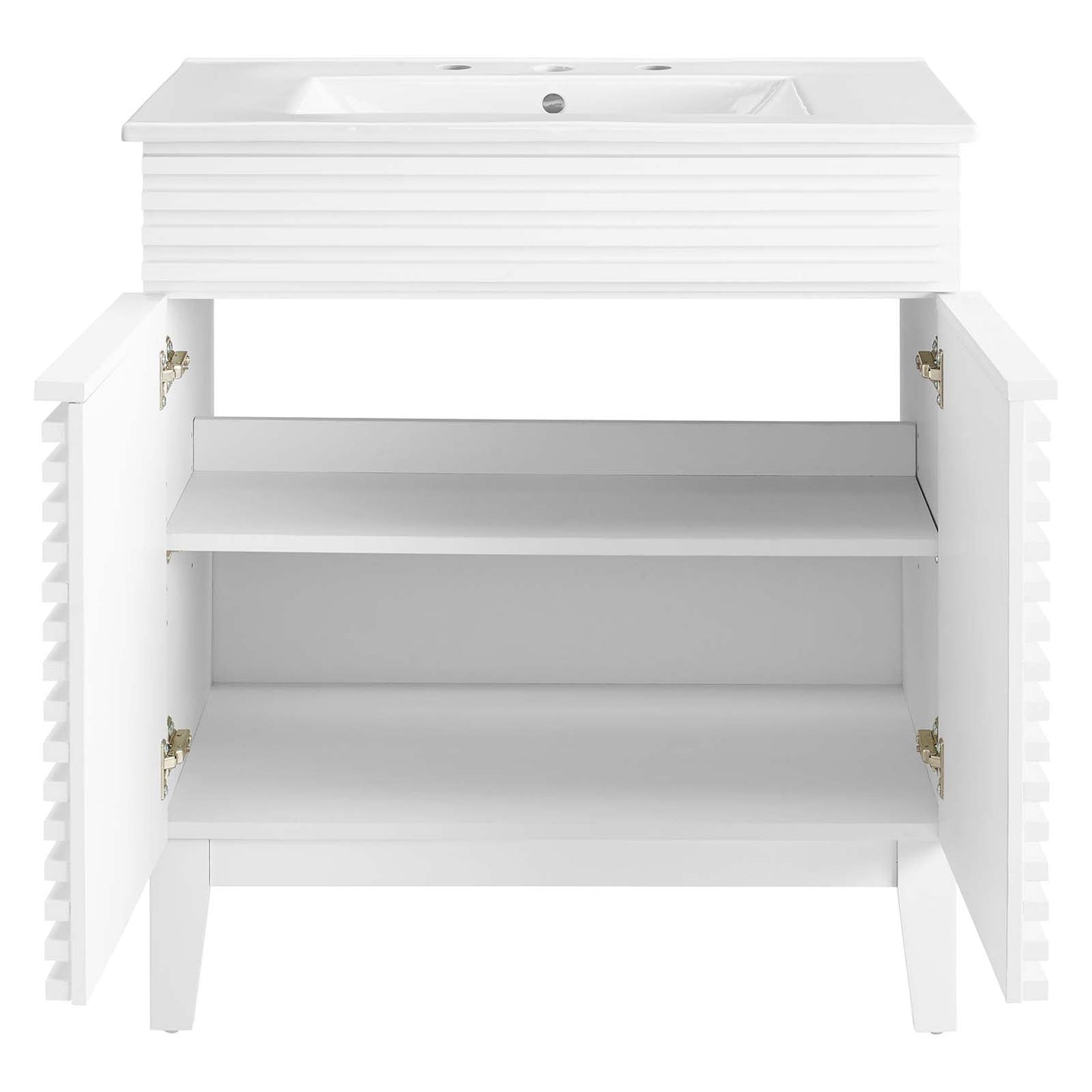 Render 30" Bathroom Vanity Cabinet White White EEI-5422-WHI-WHI