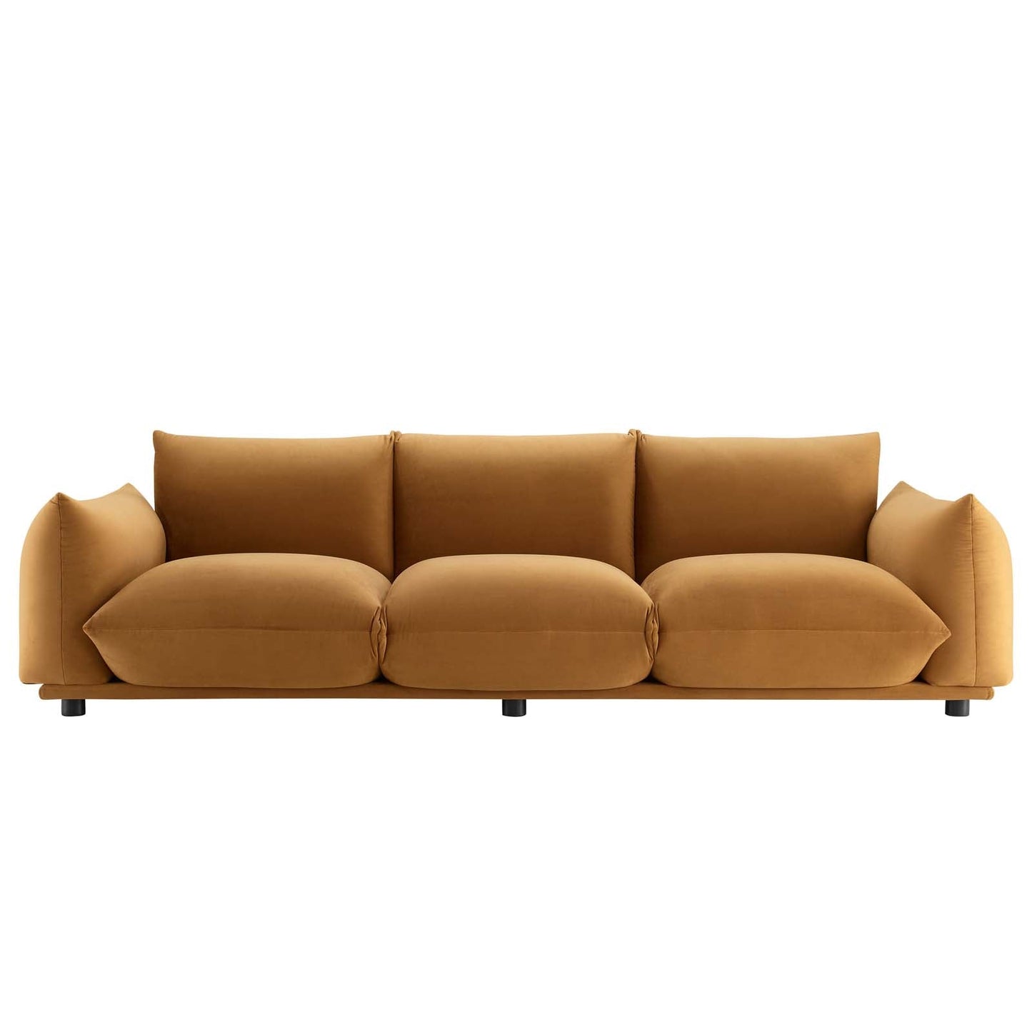 Copious Performance Velvet Sofa Cognac EEI-5470-COG