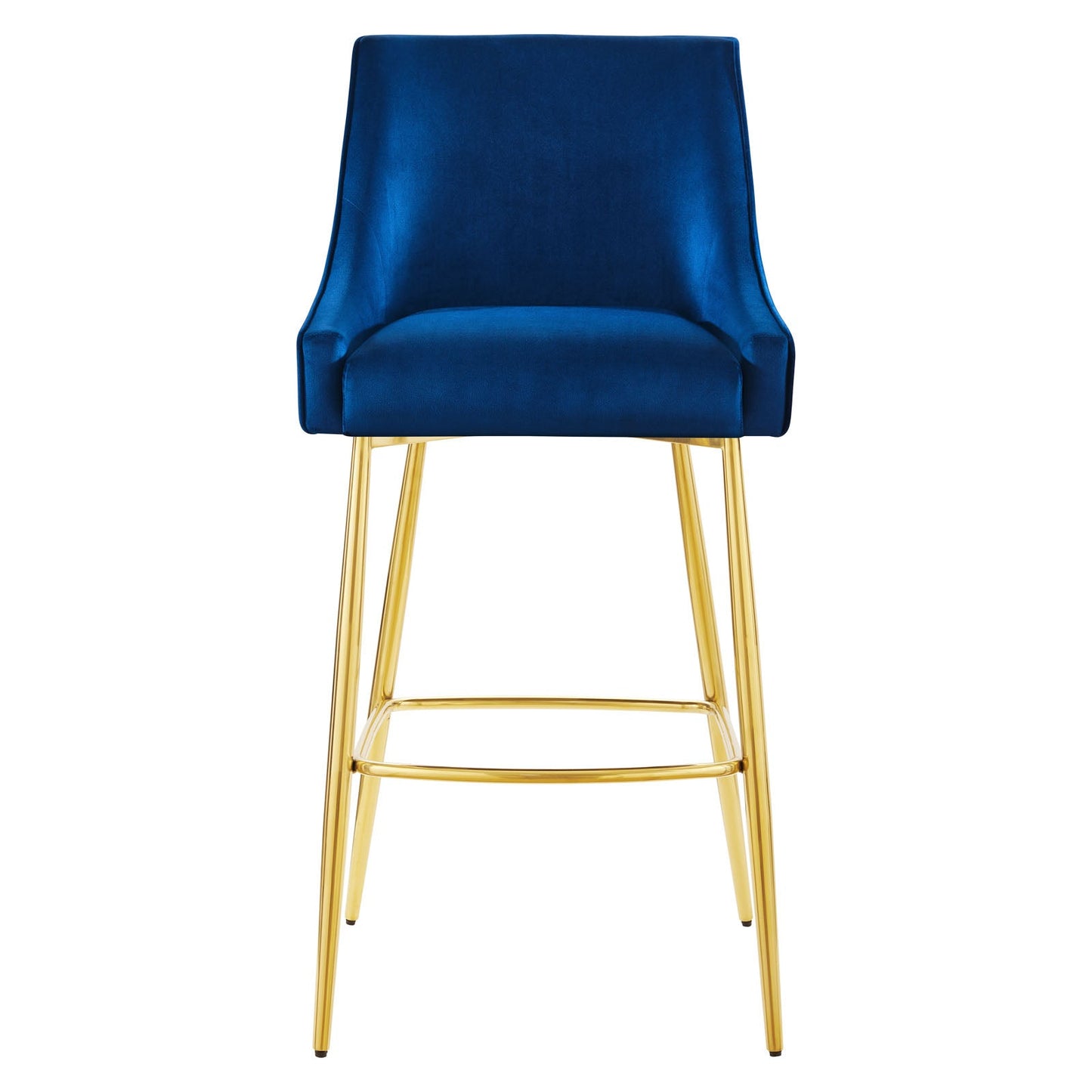 Discern Performance Velvet Bar Stool Navy EEI-5473-NAV