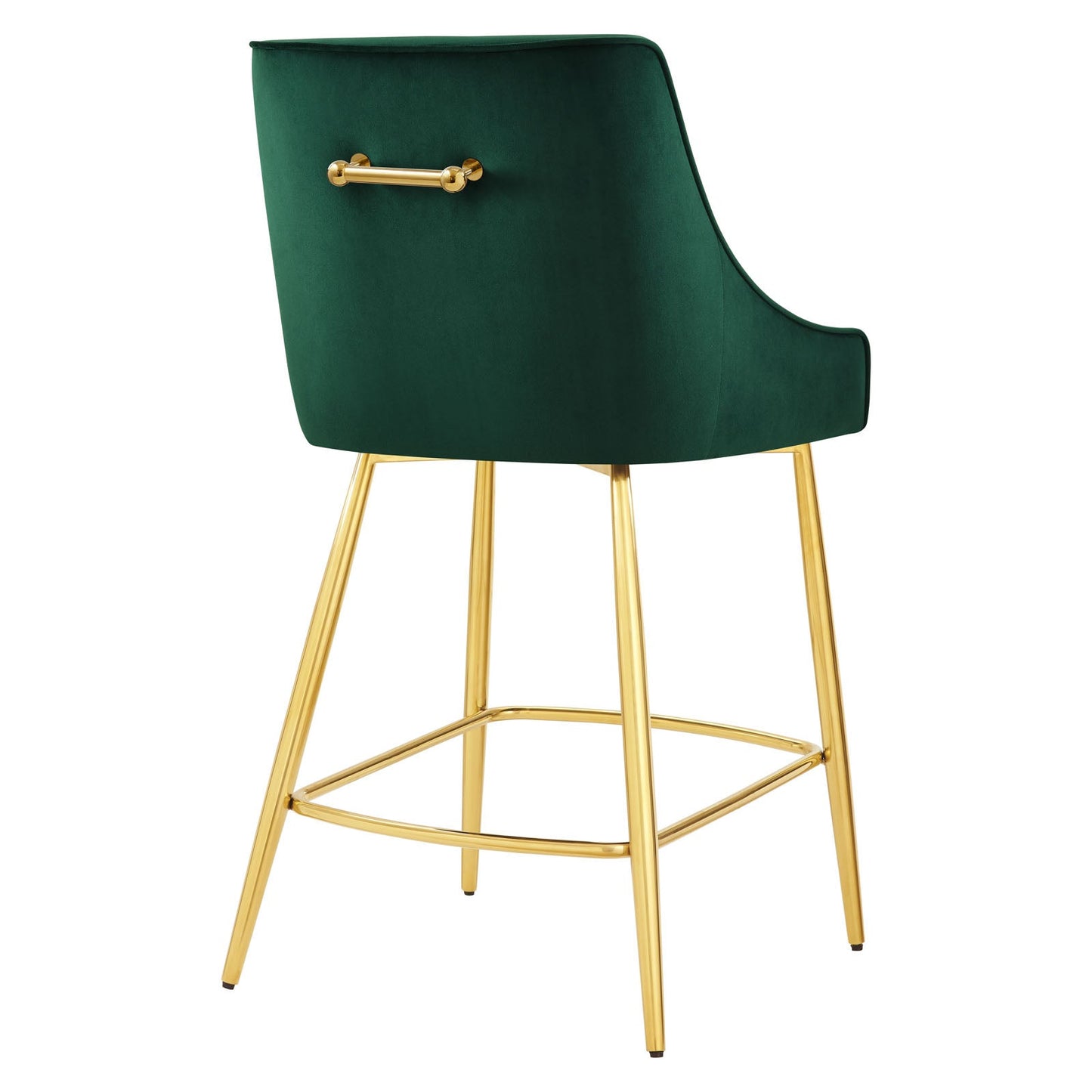 Discern Performance Velvet Counter Stool Green EEI-5474-GRN