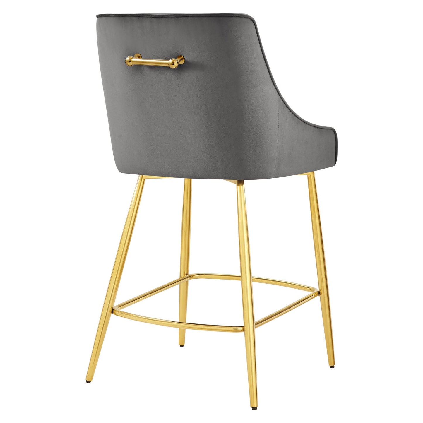 Discern Performance Velvet Counter Stool Gray EEI-5474-GRY