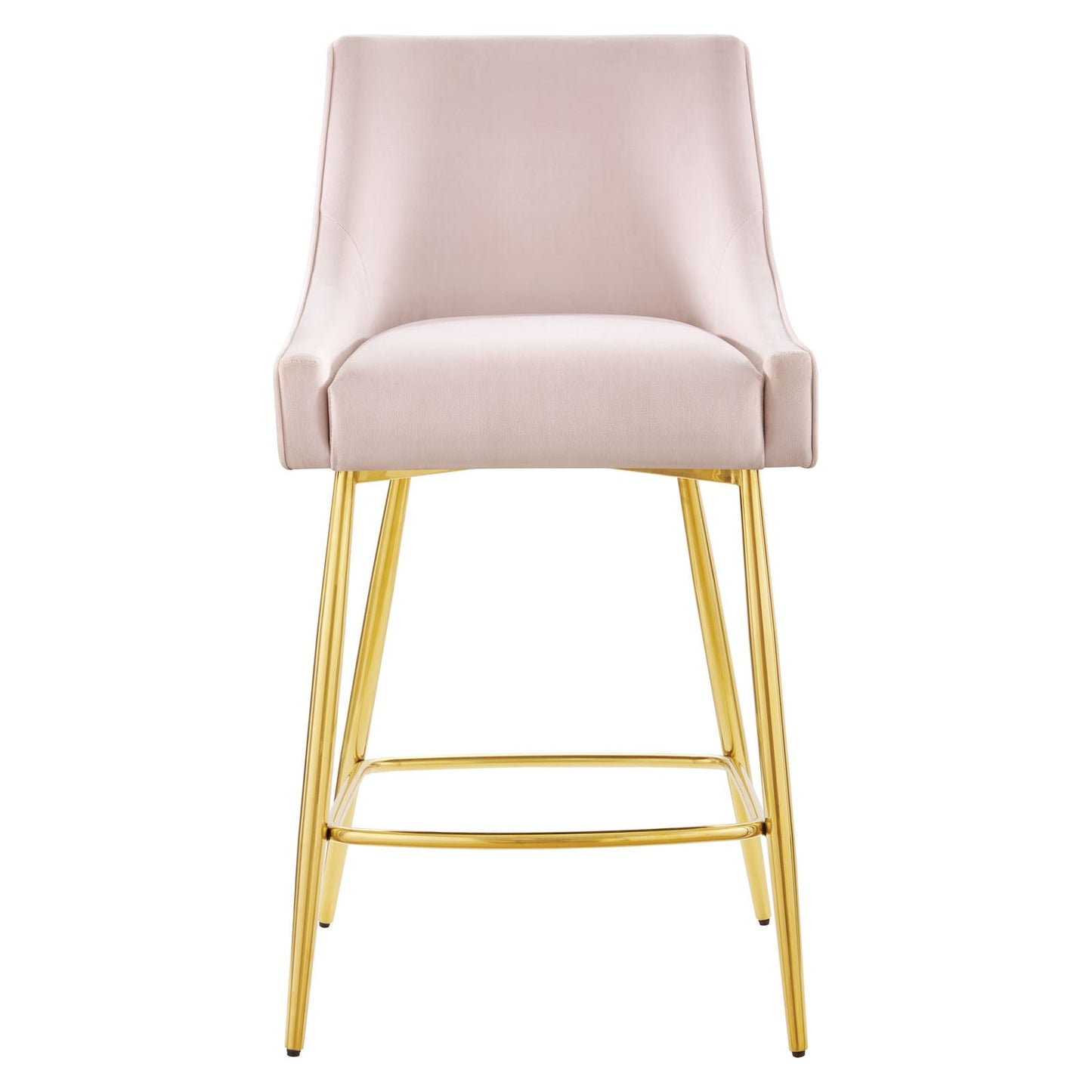 Discern Performance Velvet Counter Stool Pink EEI-5474-PNK