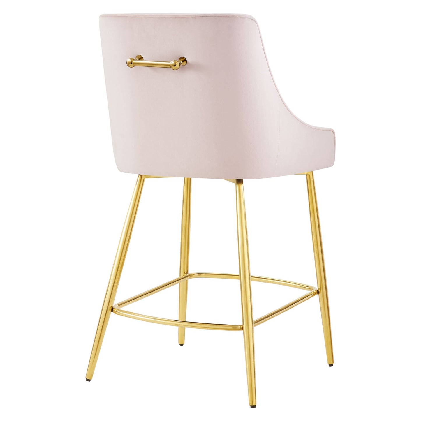 Discern Performance Velvet Counter Stool Pink EEI-5474-PNK