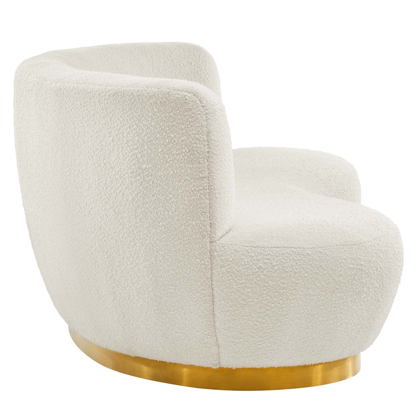 Kindred Boucle Upholstered Upholstered Fabric Sofa Gold Ivory EEI-5487-GLD-IVO