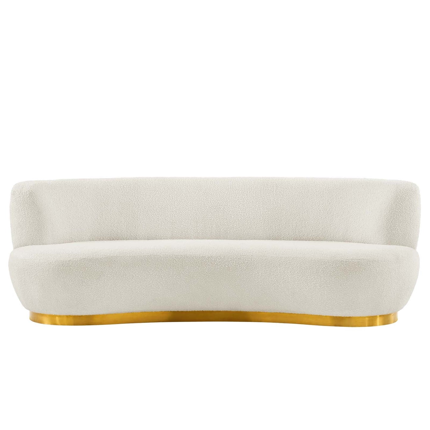 Kindred Boucle Upholstered Upholstered Fabric Sofa Gold Ivory EEI-5487-GLD-IVO