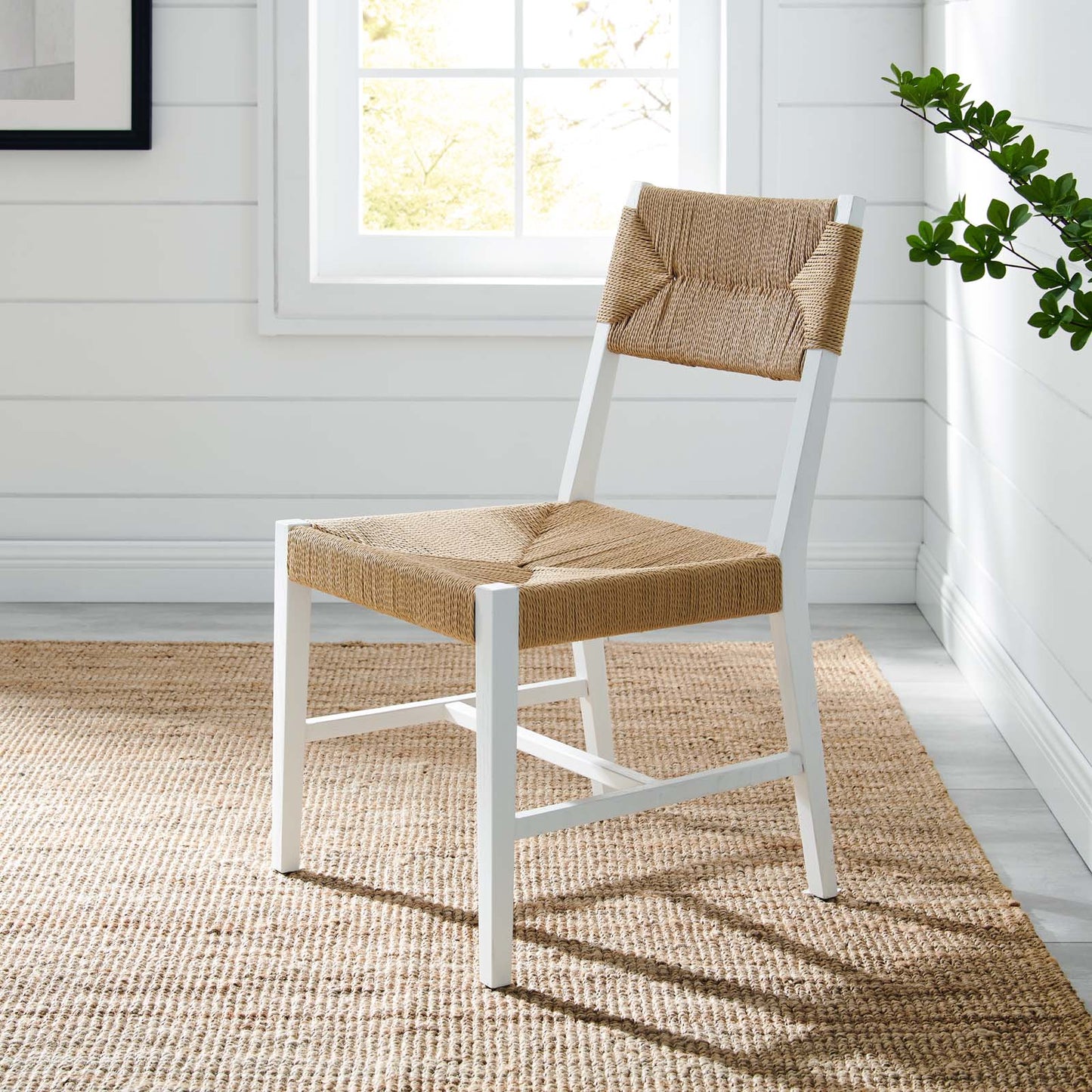 Bodie Wood Dining Chair White Natural EEI-5489-WHI-NAT