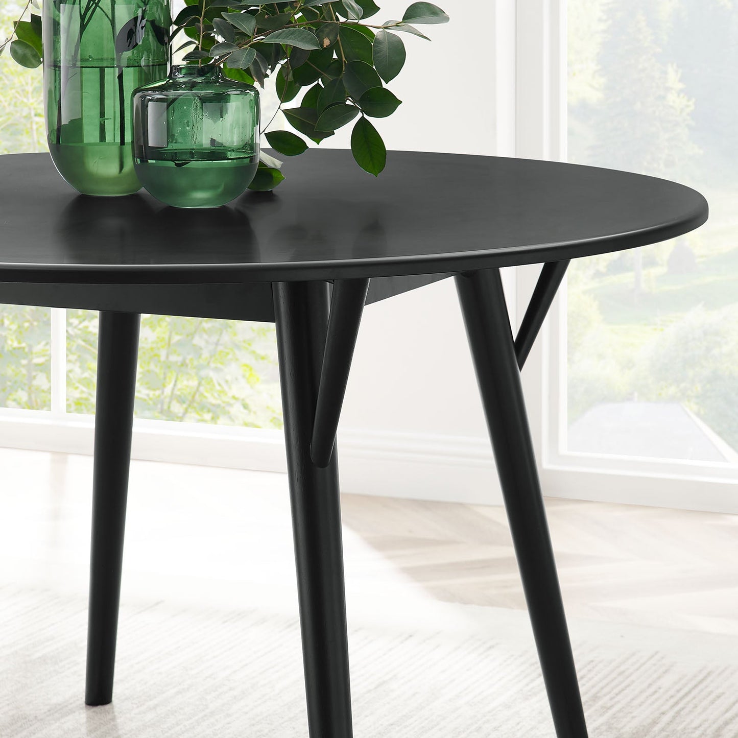 Gallant 47" Dining Table Black Black EEI-5511-BLK-BLK