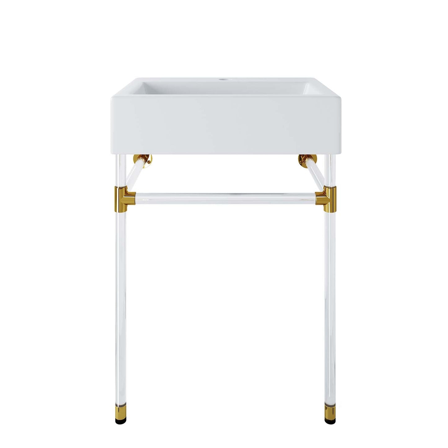 Redeem 24" Acrylic Wall-Mount Bathroom Vanity Clear White EEI-5535-ACR-WHI