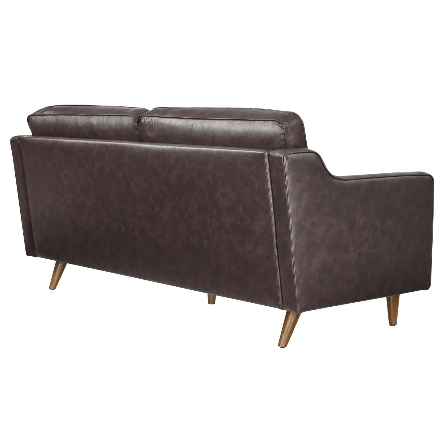 Impart Genuine Leather Sofa Brown EEI-5553-BRN