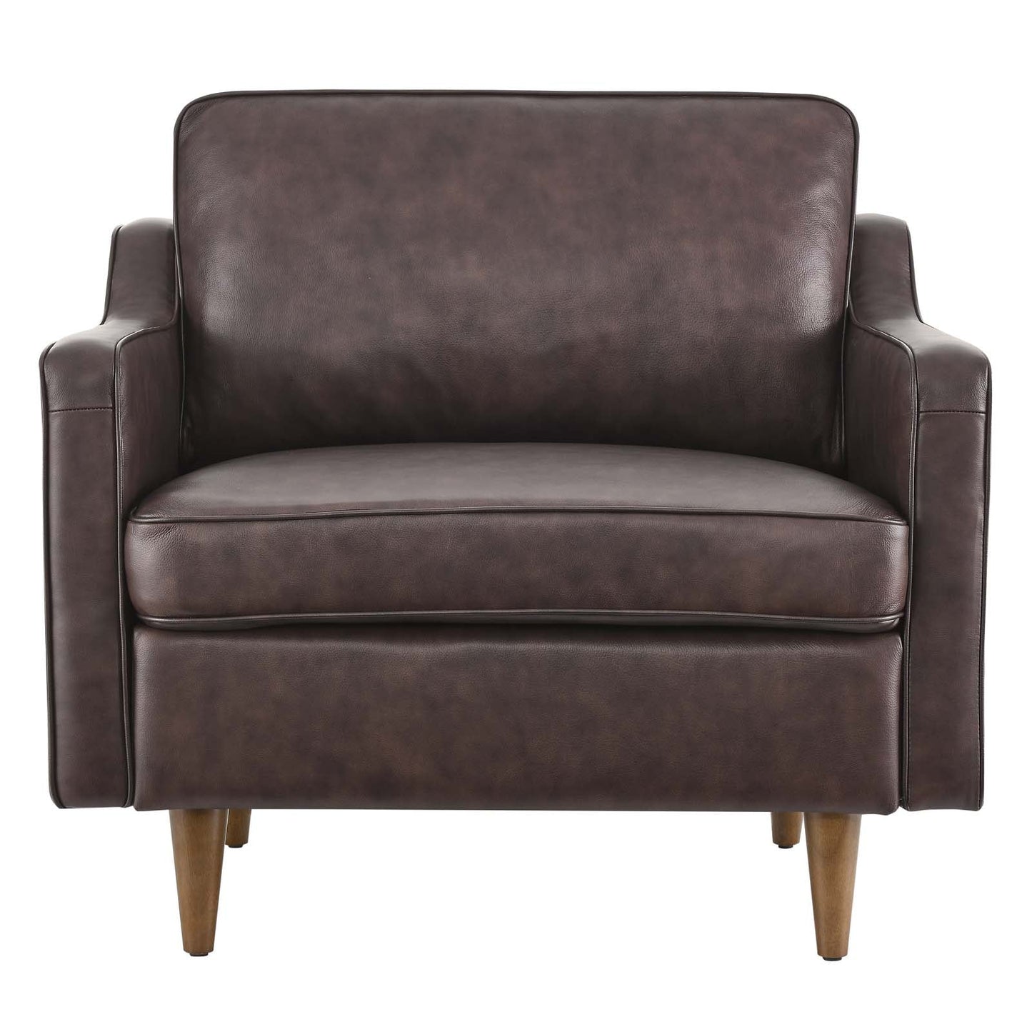 Impart Genuine Leather Armchair Brown EEI-5555-BRN