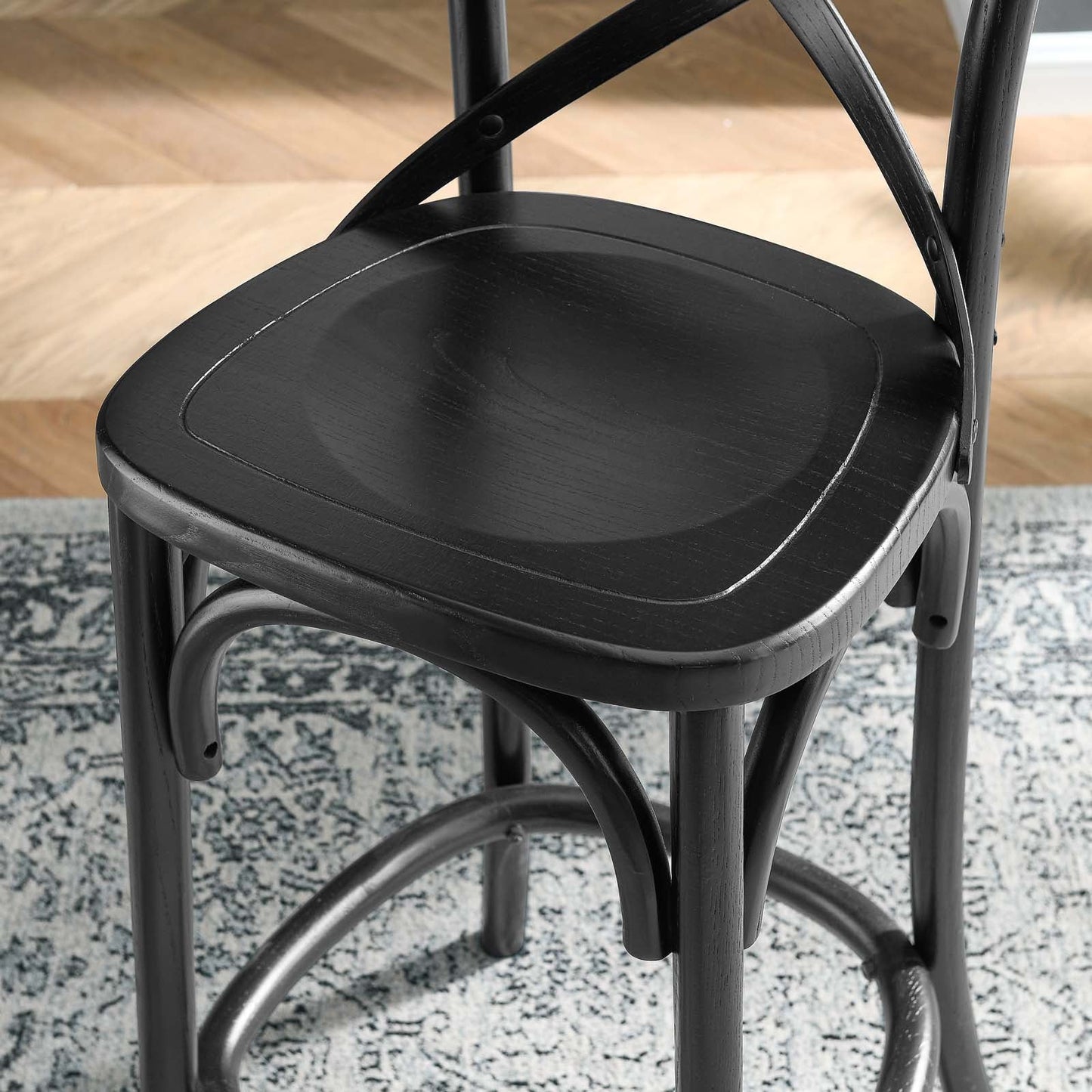 Gear Counter Stool Black EEI-5562-BLK