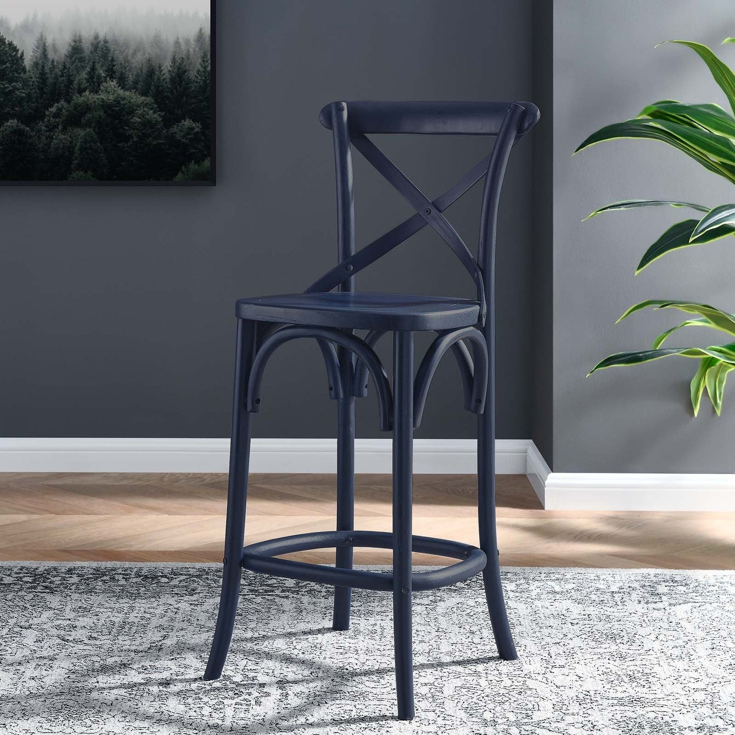 Gear Counter Stool Midnight Blue EEI-5562-MID