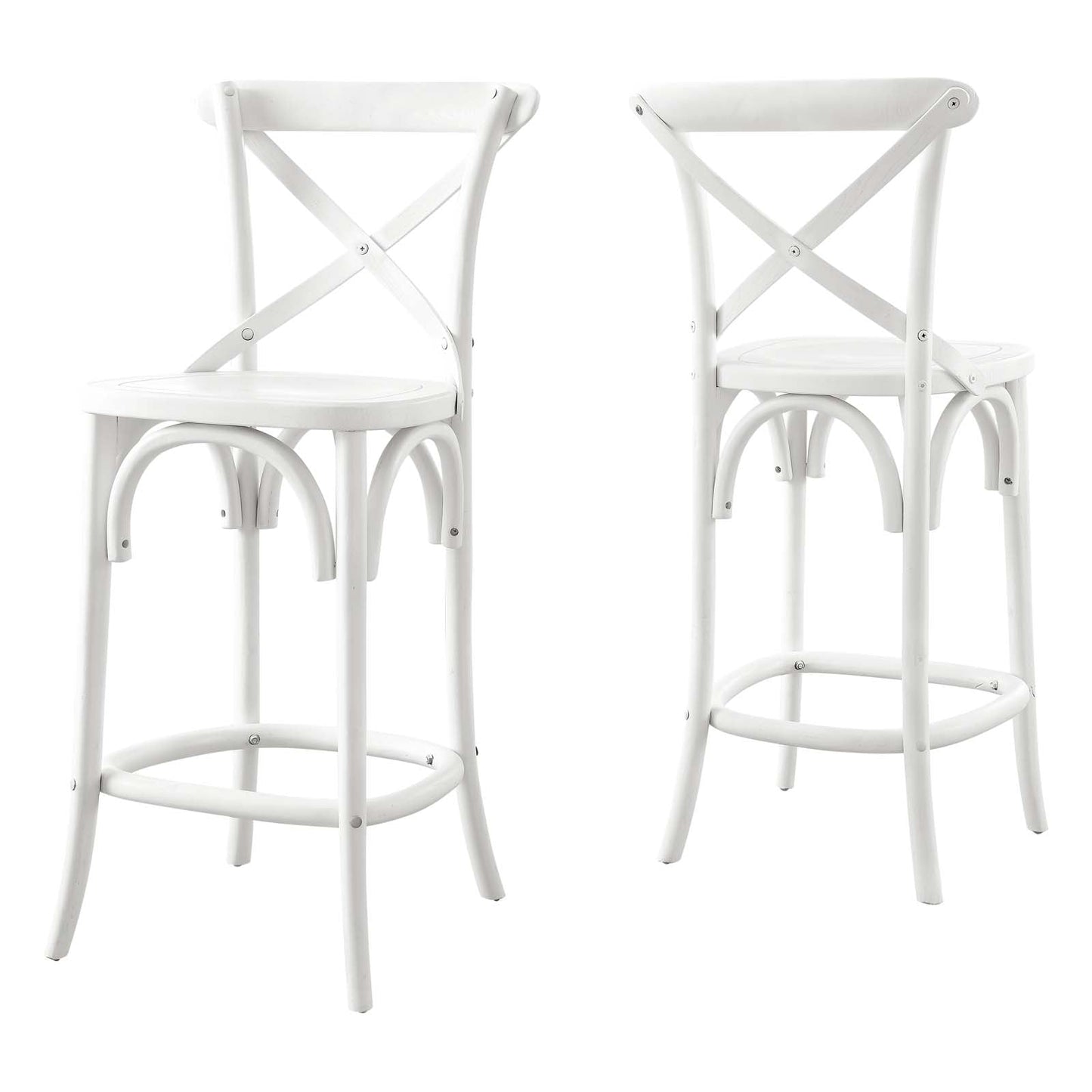 Gear Counter Stool White EEI-5562-WHI