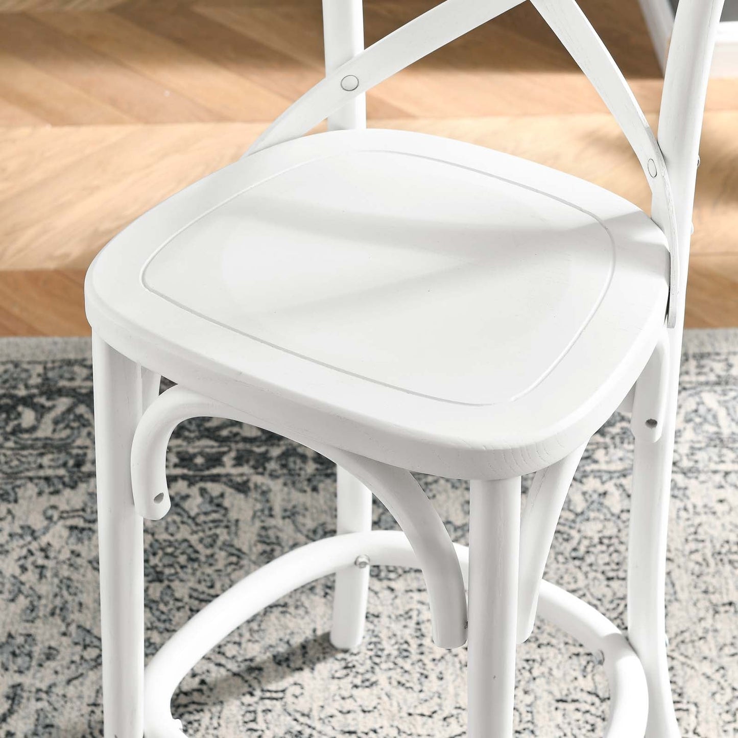 Gear Counter Stool White EEI-5562-WHI