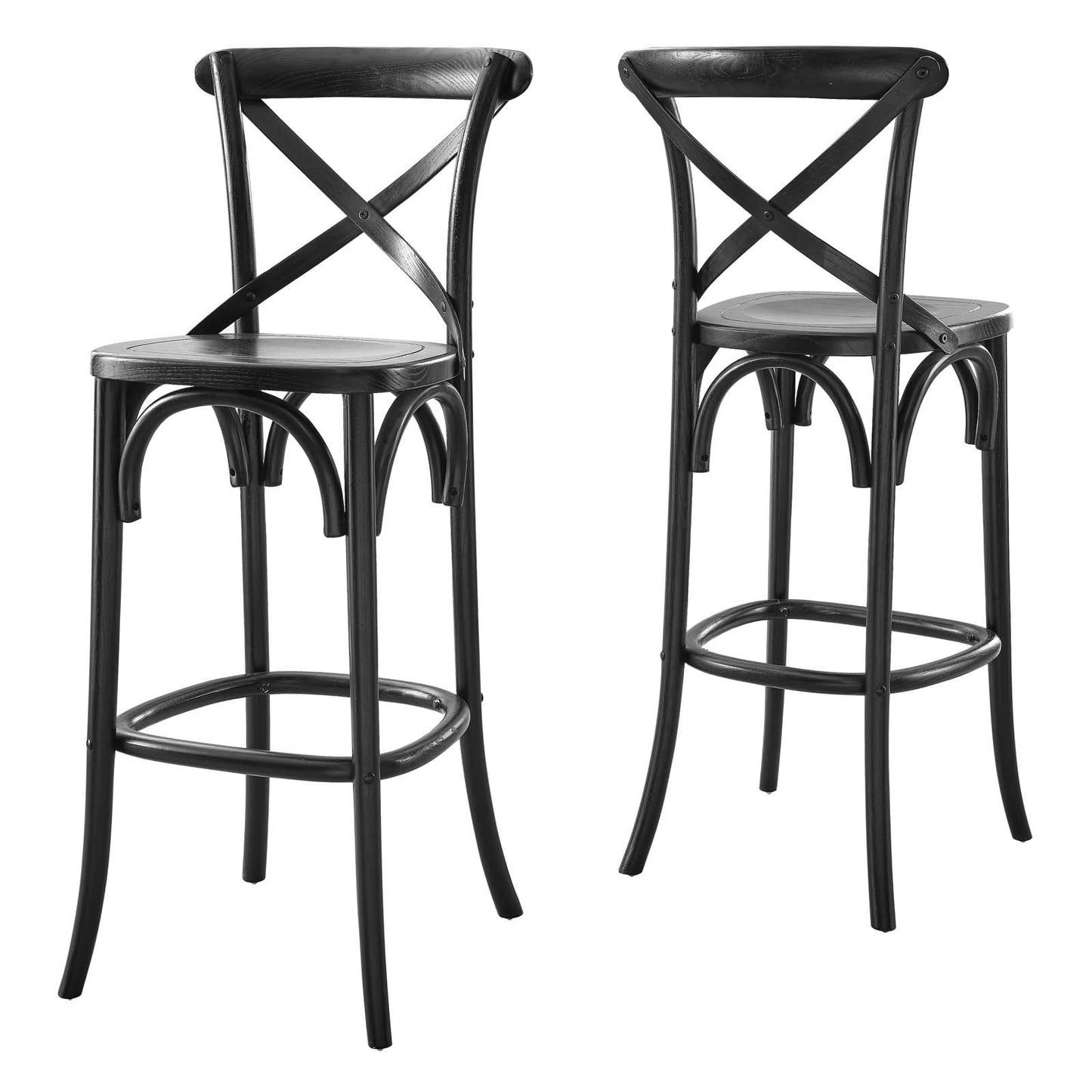 Gear Bar Stool Black EEI-5563-BLK