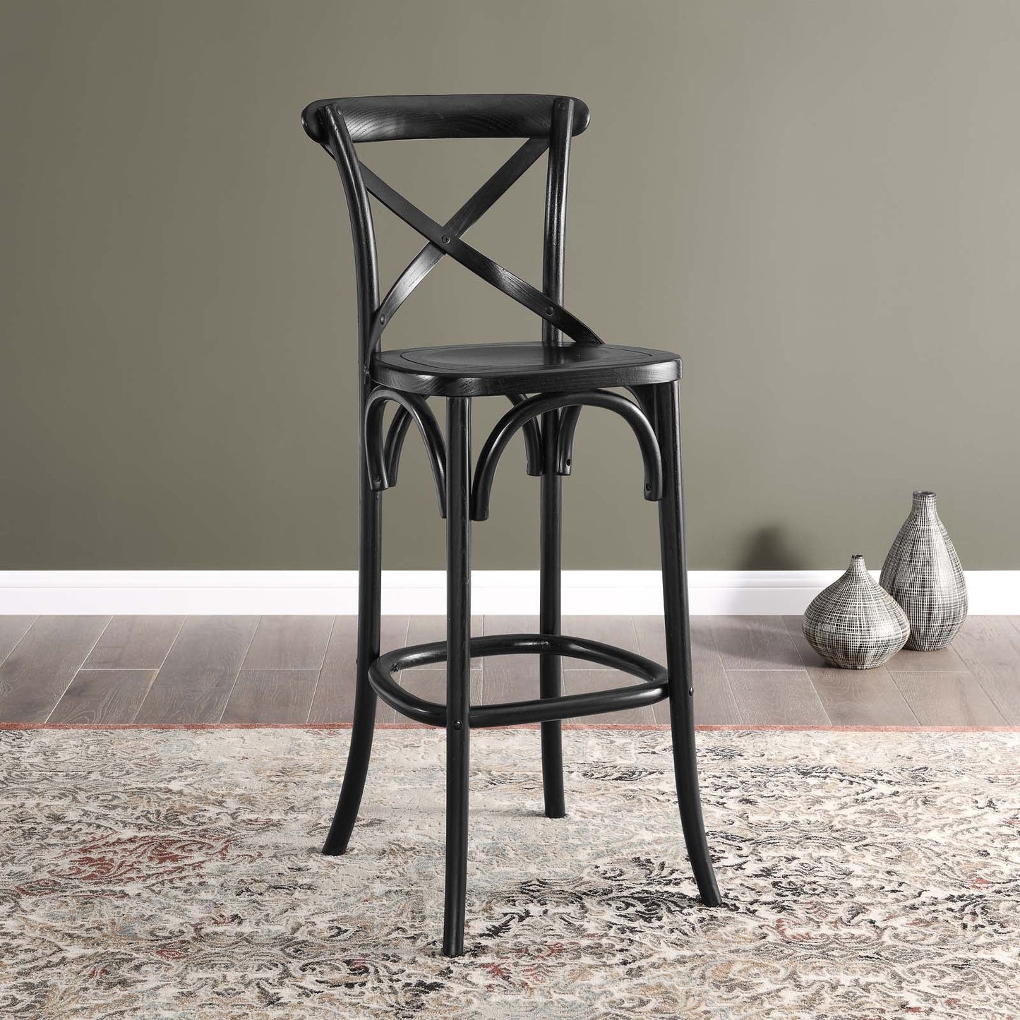 Gear Bar Stool Black EEI-5563-BLK