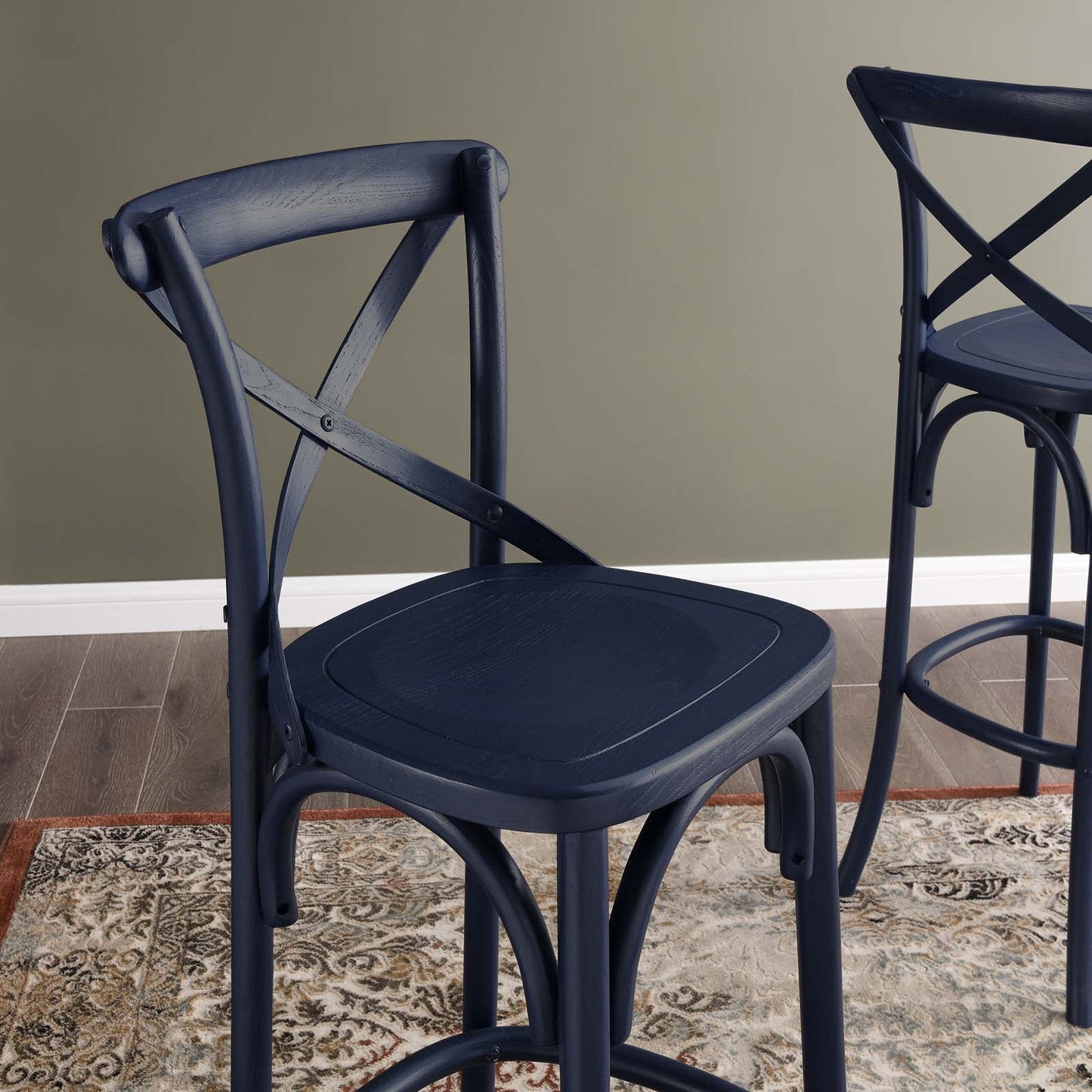 Gear Bar Stool Midnight Blue EEI-5563-MID