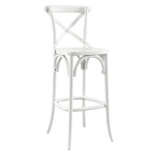 Gear Bar Stool White EEI-5563-WHI