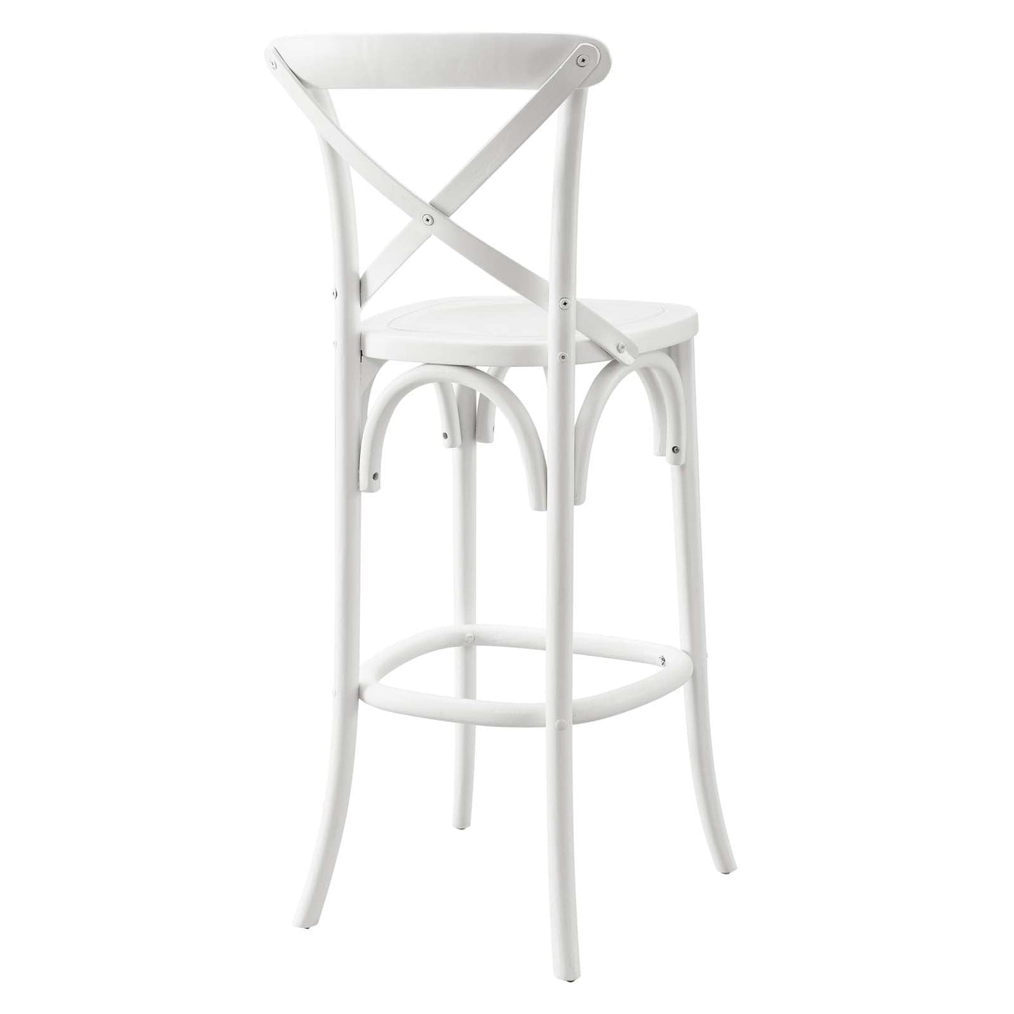 Gear Bar Stool White EEI-5563-WHI