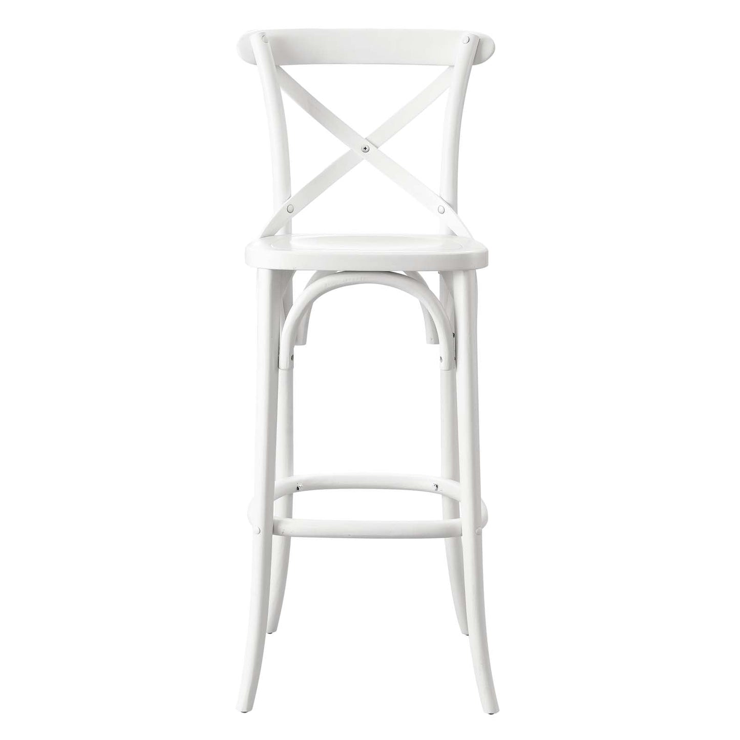 Gear Bar Stool White EEI-5563-WHI