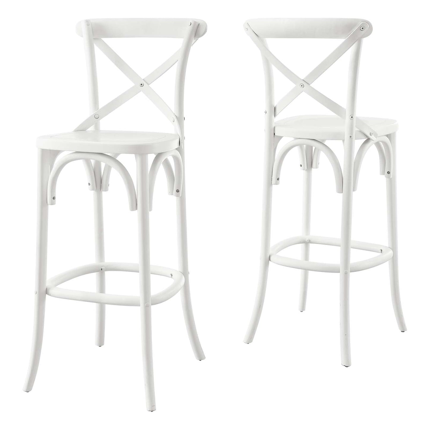 Gear Bar Stool White EEI-5563-WHI