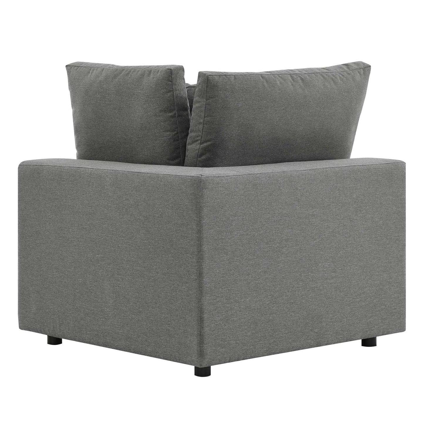 Commix Overstuffed Outdoor Patio Loveseat Charcoal EEI-5576-CHA