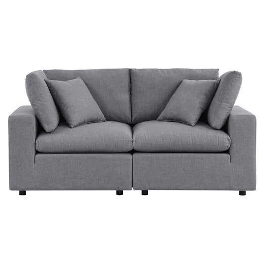 Commix Sunbrella® Outdoor Patio Loveseat Gray EEI-5577-SLA