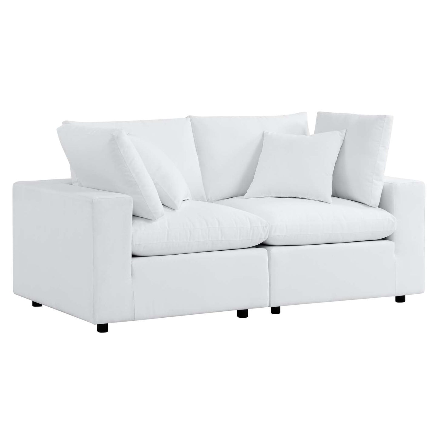 Commix Sunbrella® Outdoor Patio Loveseat White EEI-5577-WHI