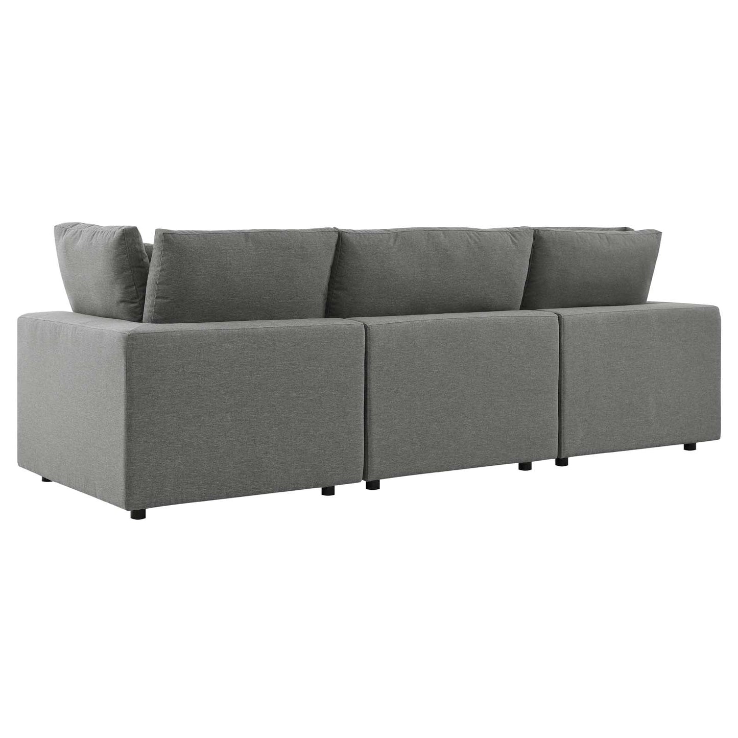 Commix Overstuffed Outdoor Patio Sofa Charcoal EEI-5578-CHA