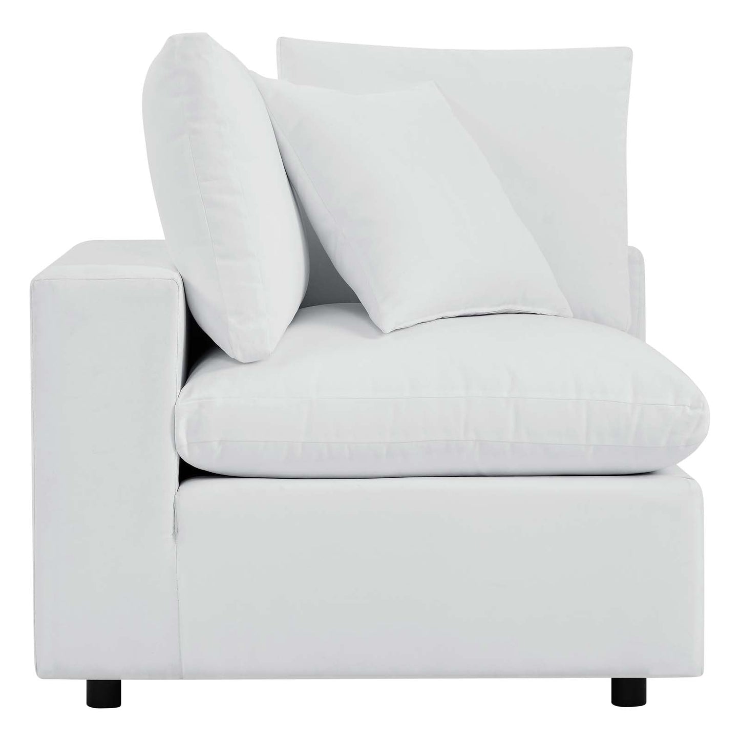 Commix 4-Piece Sunbrella® Outdoor Patio Sectional Sofa White EEI-5582-WHI