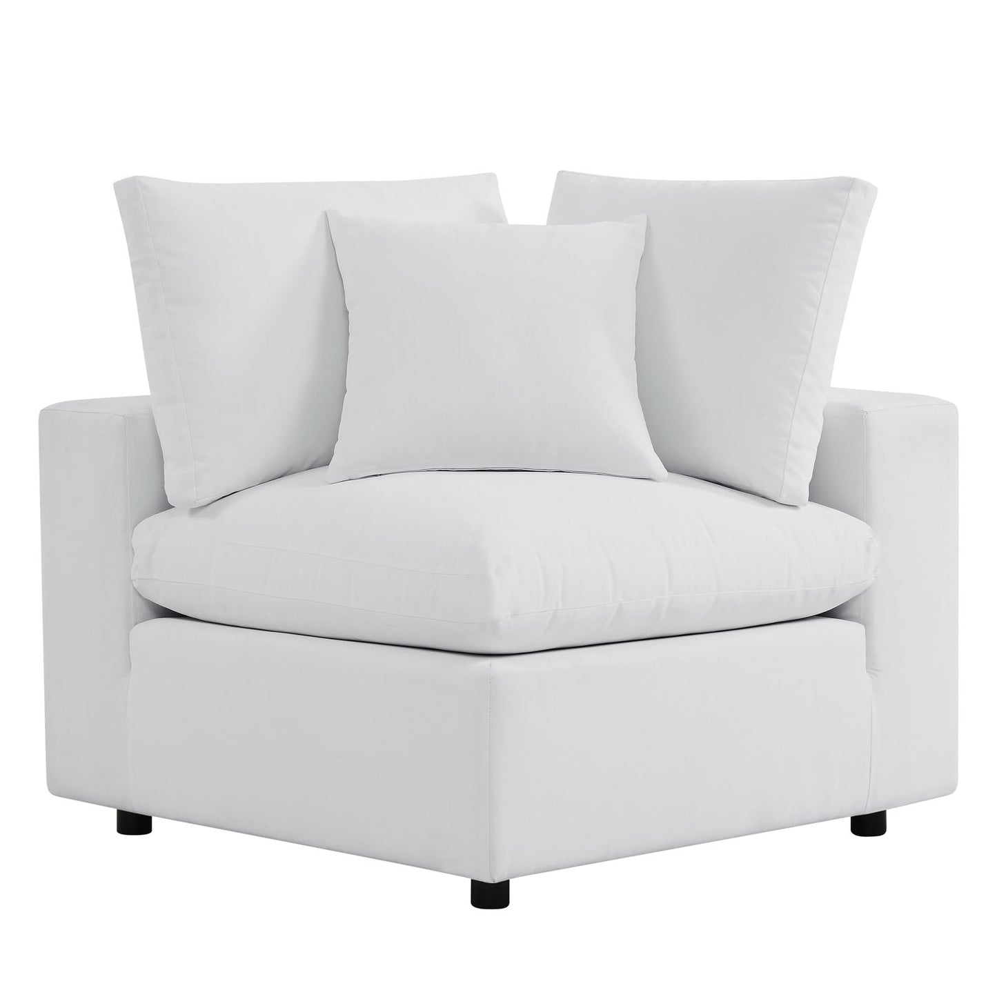 Commix 5-Piece Sunbrella® Outdoor Patio Sectional Sofa White EEI-5584-WHI