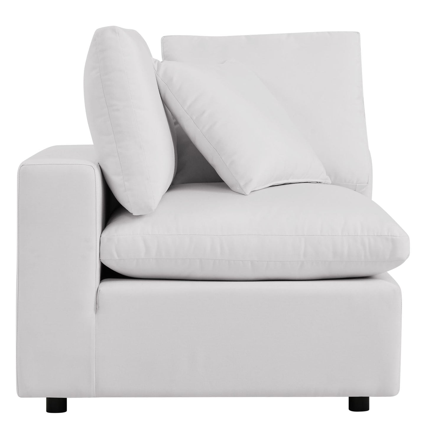 Commix 5-Piece Outdoor Patio Sectional Sofa White EEI-5587-WHI