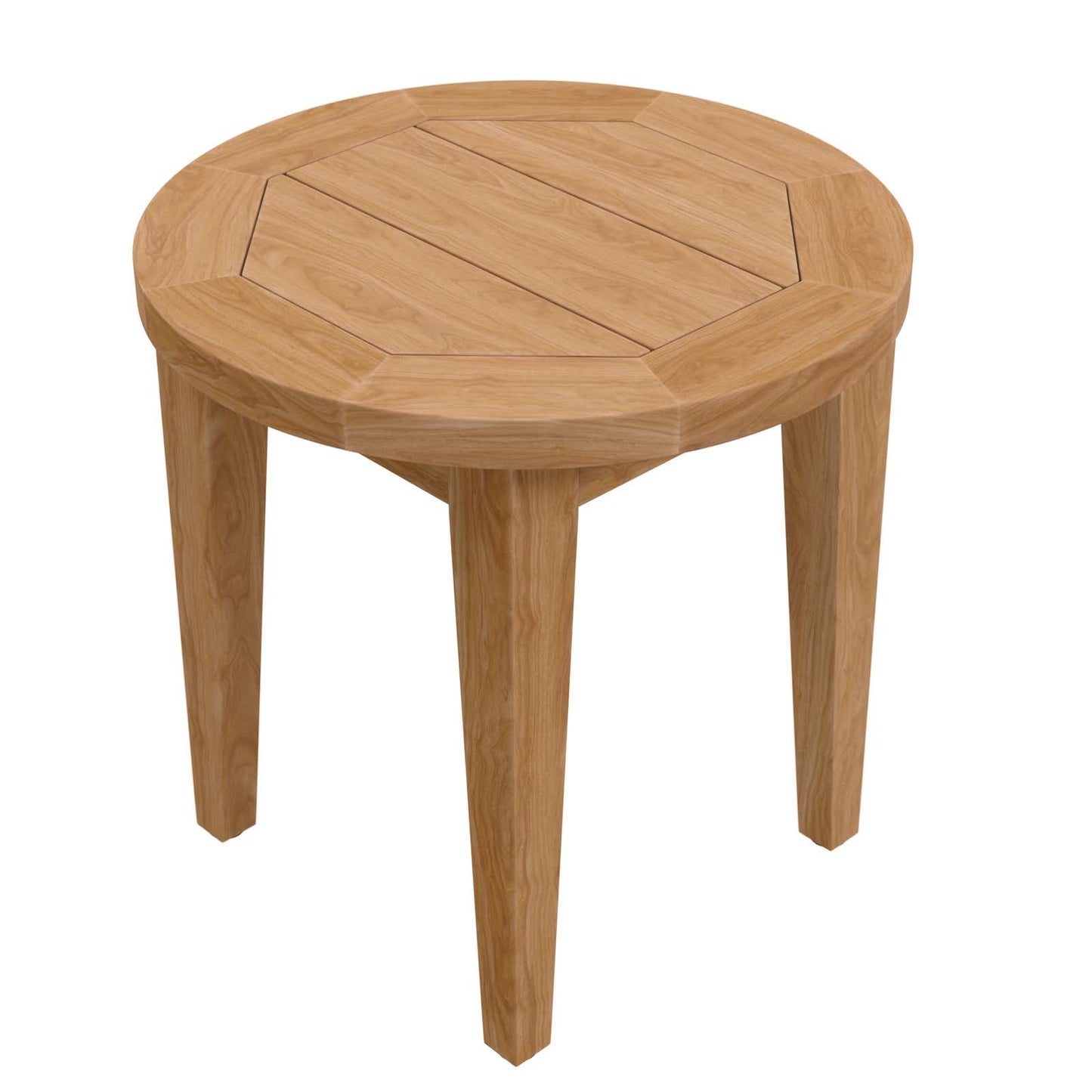 Brisbane Teak Wood Outdoor Patio Side Table Natural EEI-5604-NAT