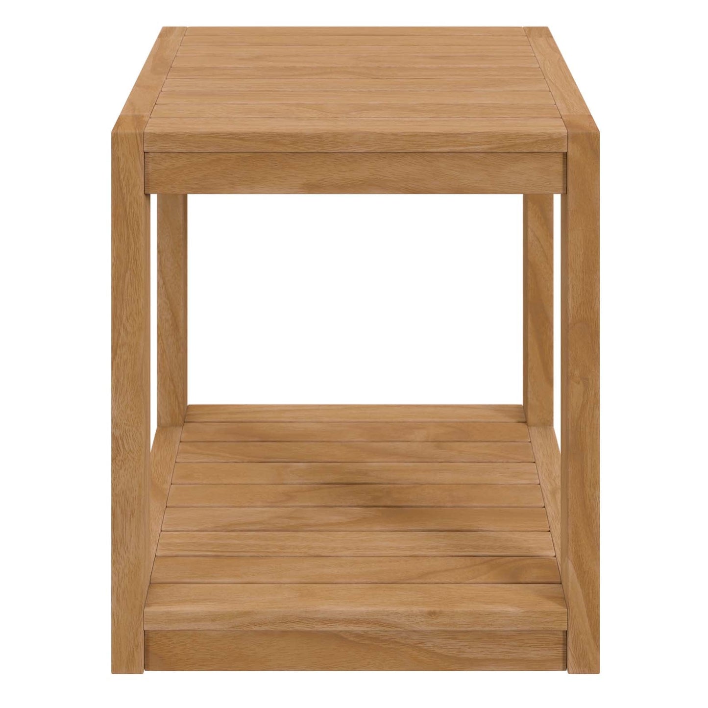 Carlsbad Teak Wood Outdoor Patio Side Table Natural EEI-5607-NAT