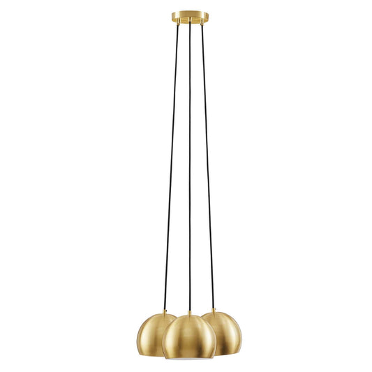 Chalice 3-Light Metal Pendant Satin Brass EEI-5614-SBR