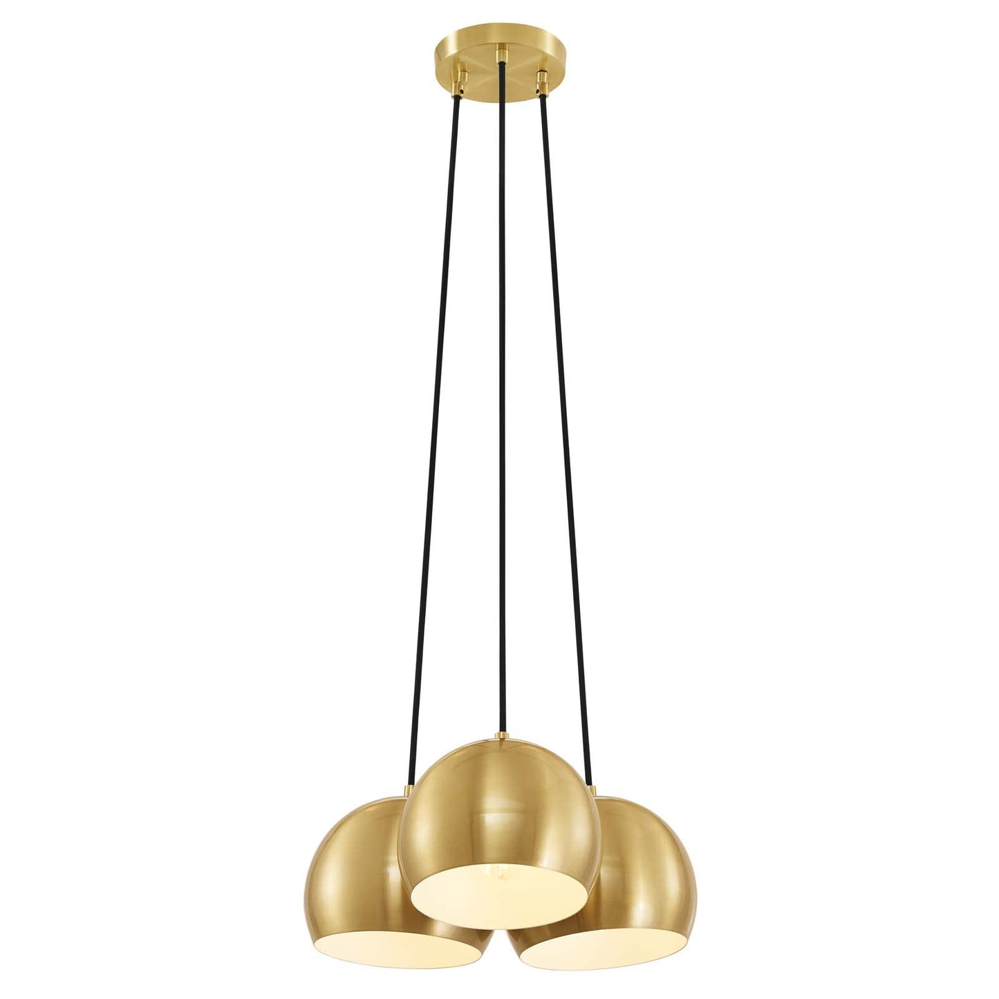 Chalice 3-Light Metal Pendant Satin Brass EEI-5614-SBR